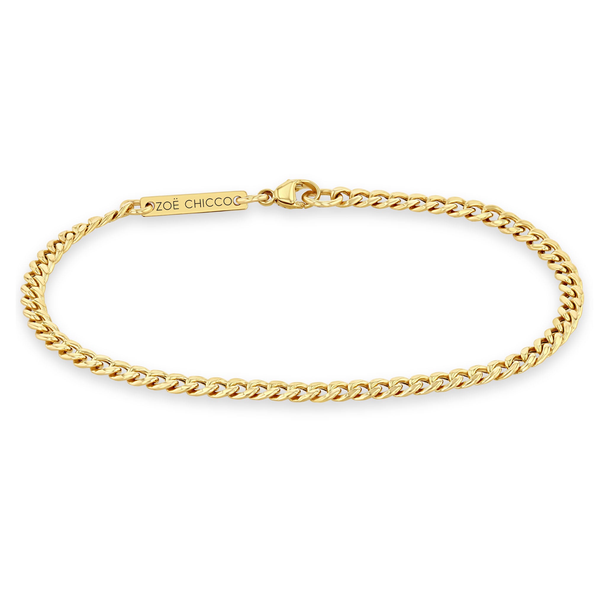 Small Gold Curb Chain Bracelet