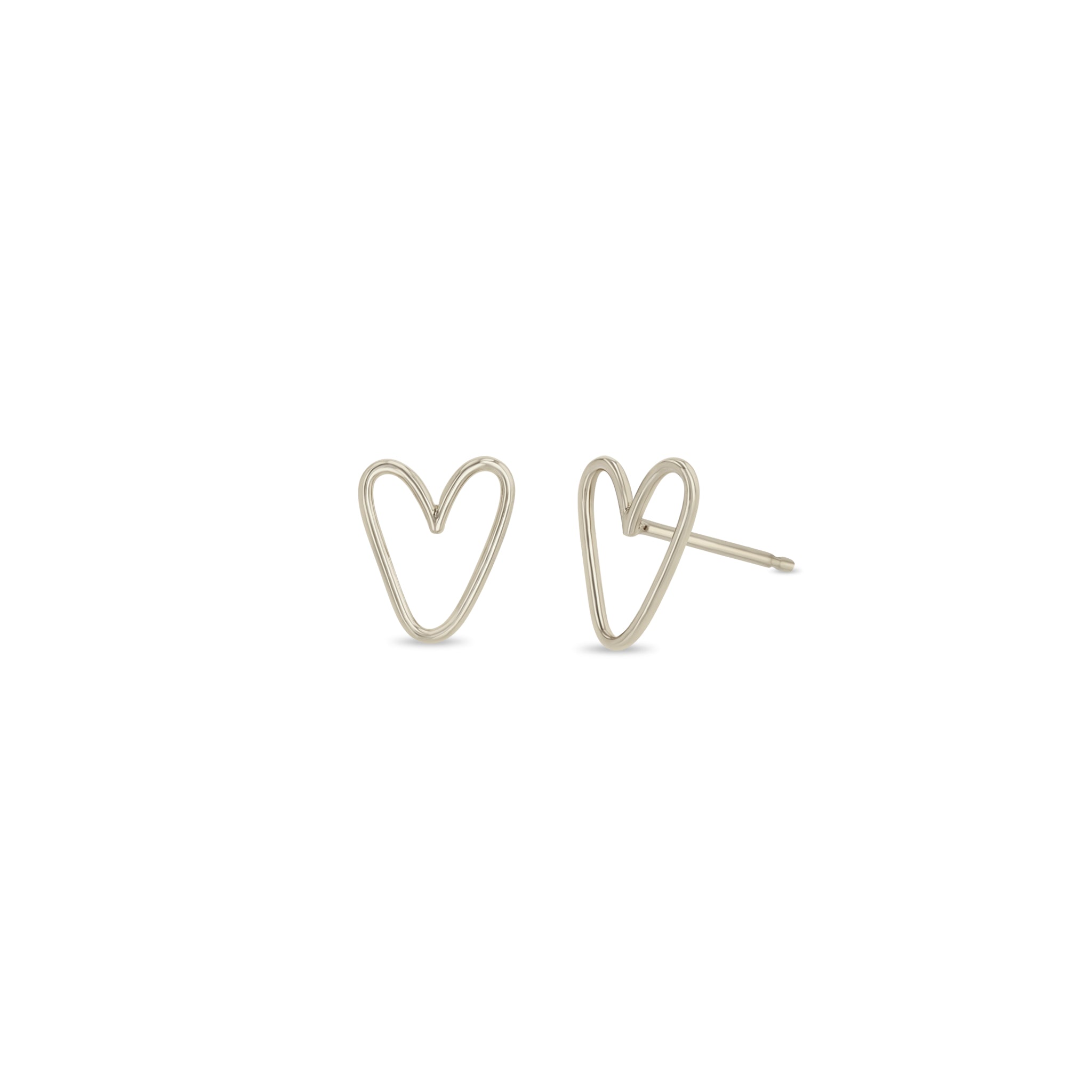 Tiny Open Heart Studs