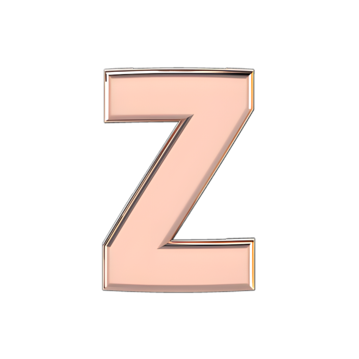Slider Solid Letter Z Charm
