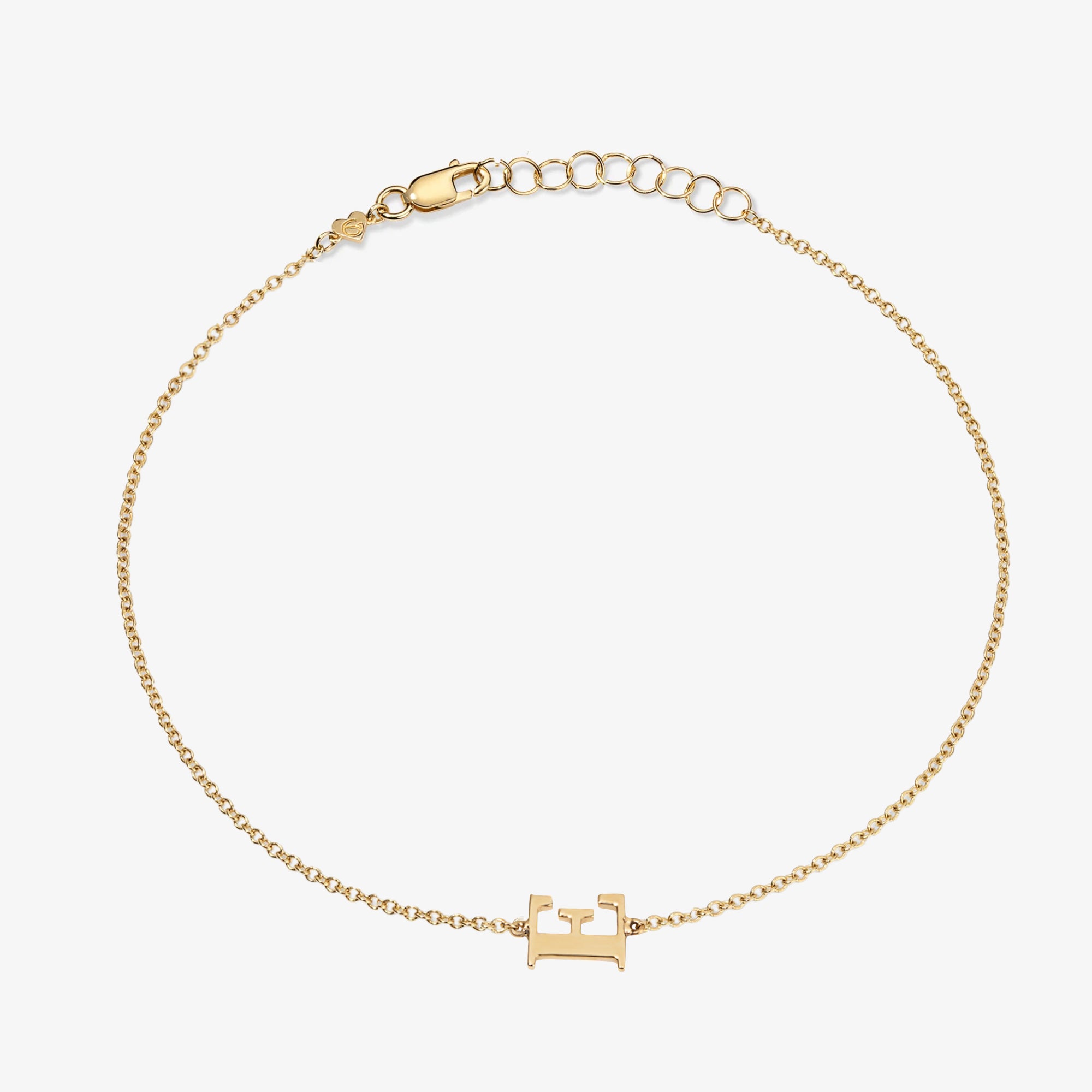 Small Gold Initial Bracelet