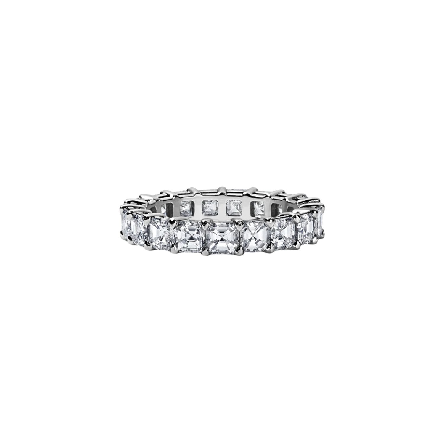 Asscher Cut Eternity Band 4.12ct