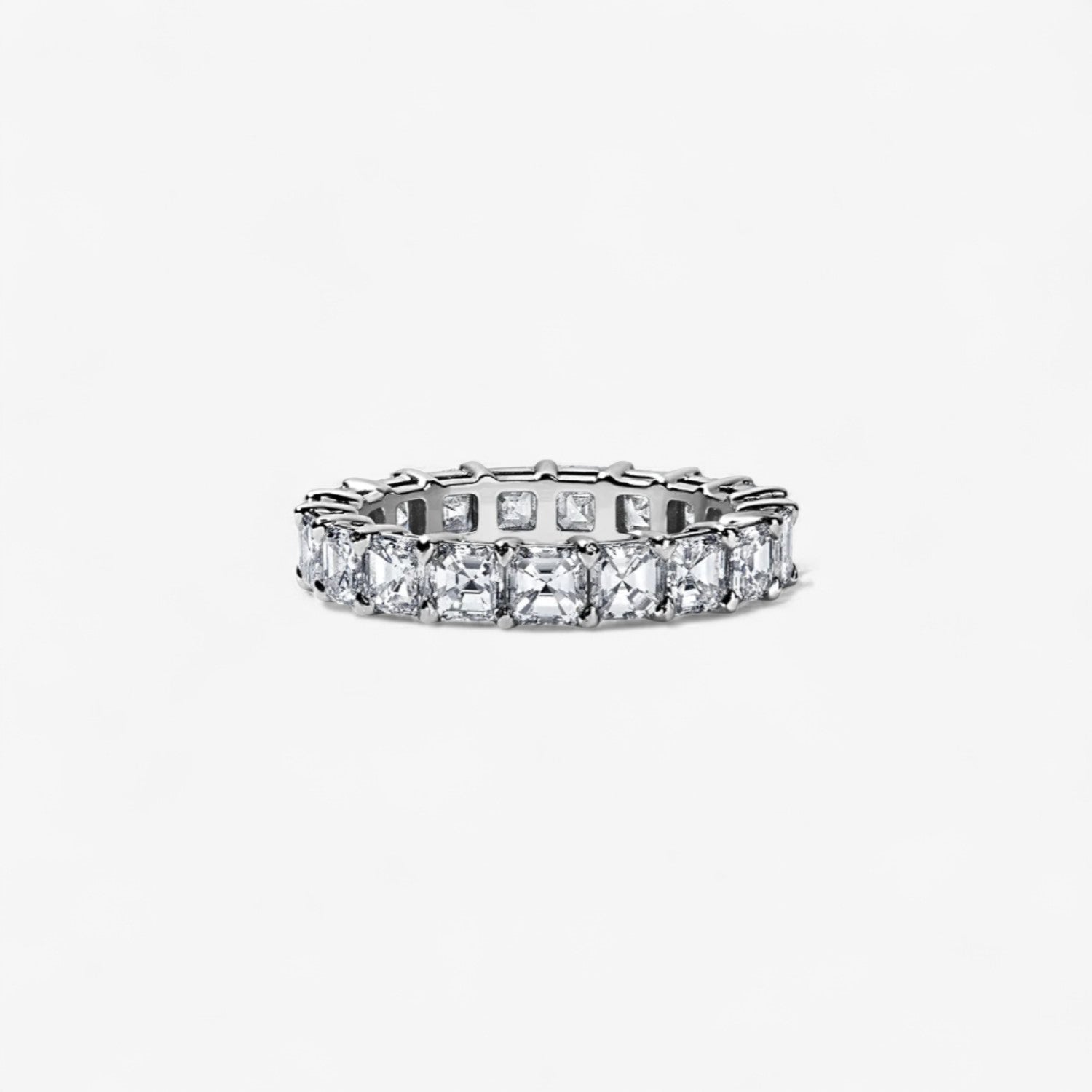 Asscher Cut Eternity Band 4.12ct