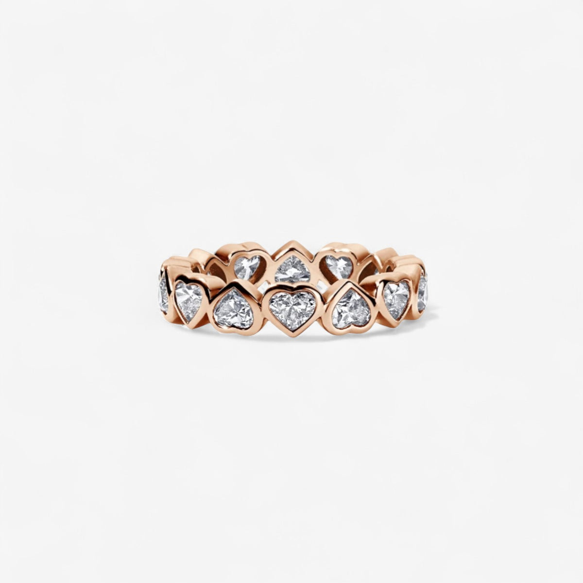 Margot Bezel Set Heart Up/Down Eternity Band | Stephanie Gottlieb