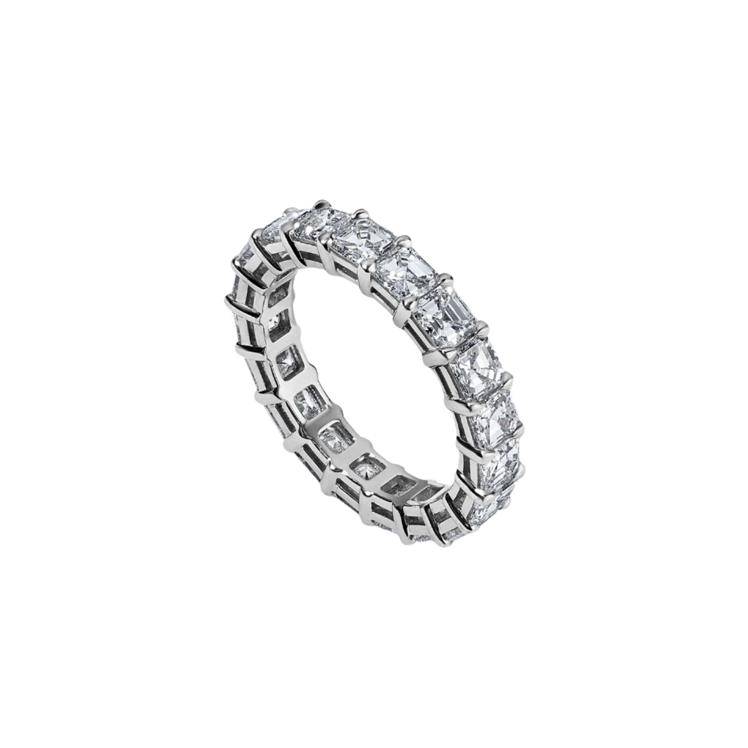 Asscher Cut Eternity Band 4.12ct