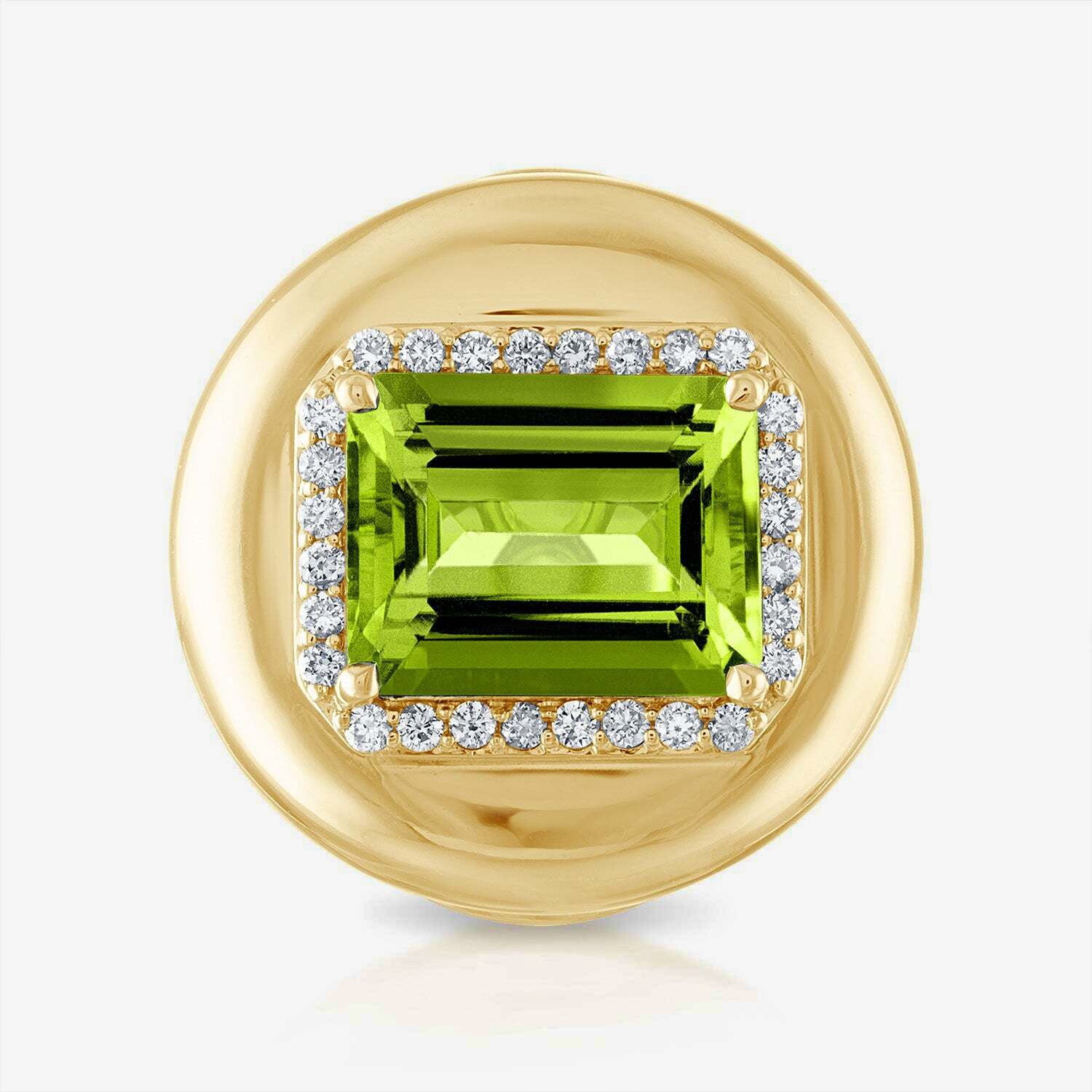 Peridot Candy Button Emerald Ring | Stephanie Gottlieb