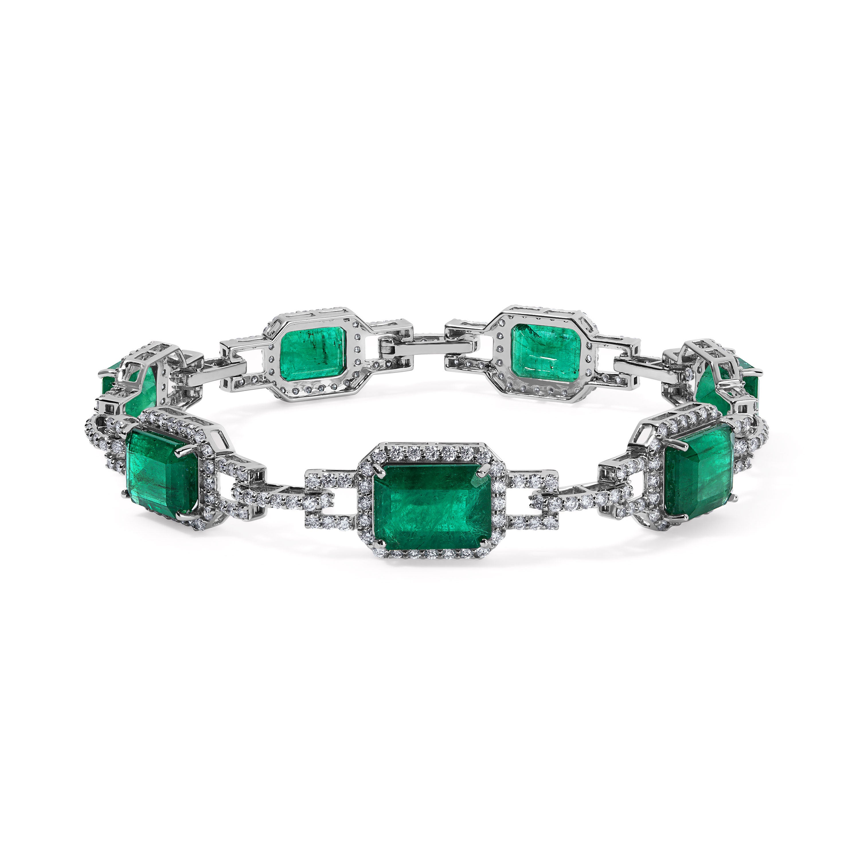Vintage Emerald Cut Emerald Bracelet