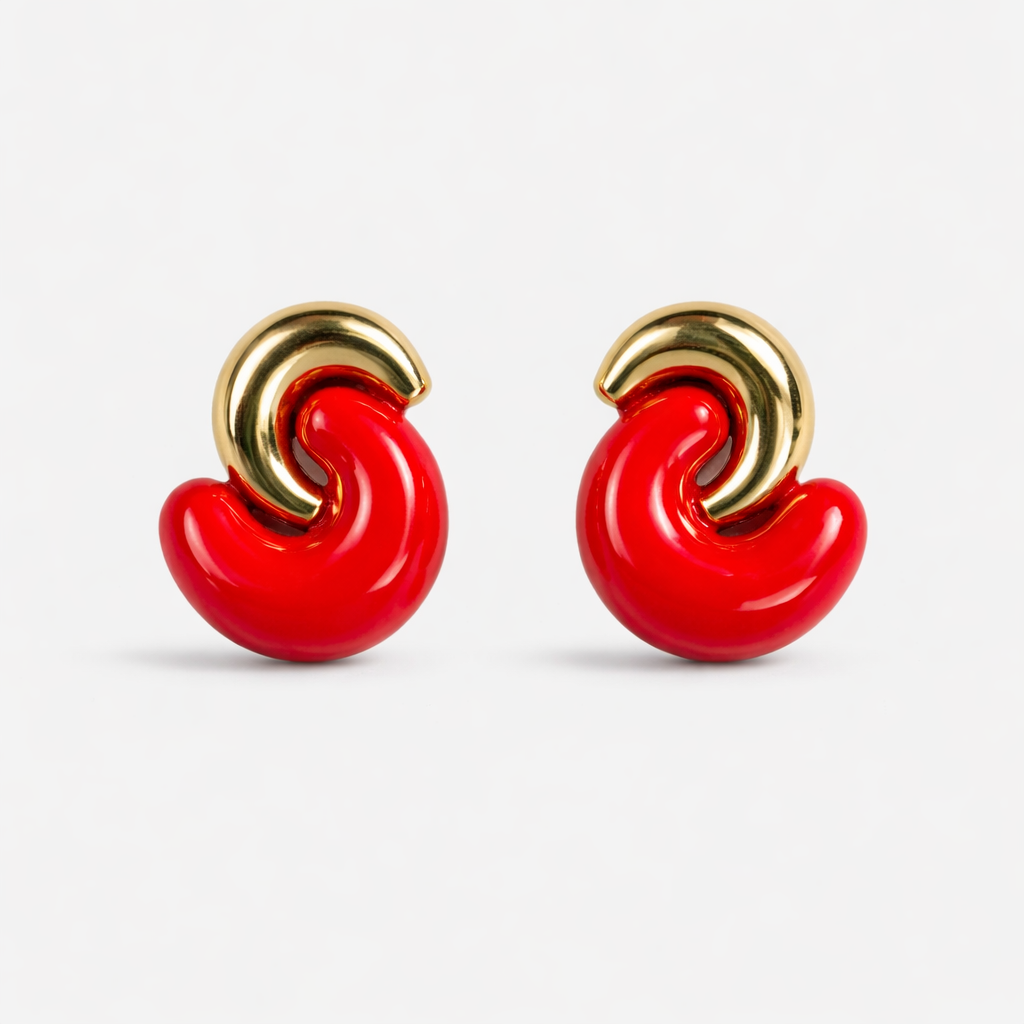 Vault Sale: Red Domed Enamel Studs
