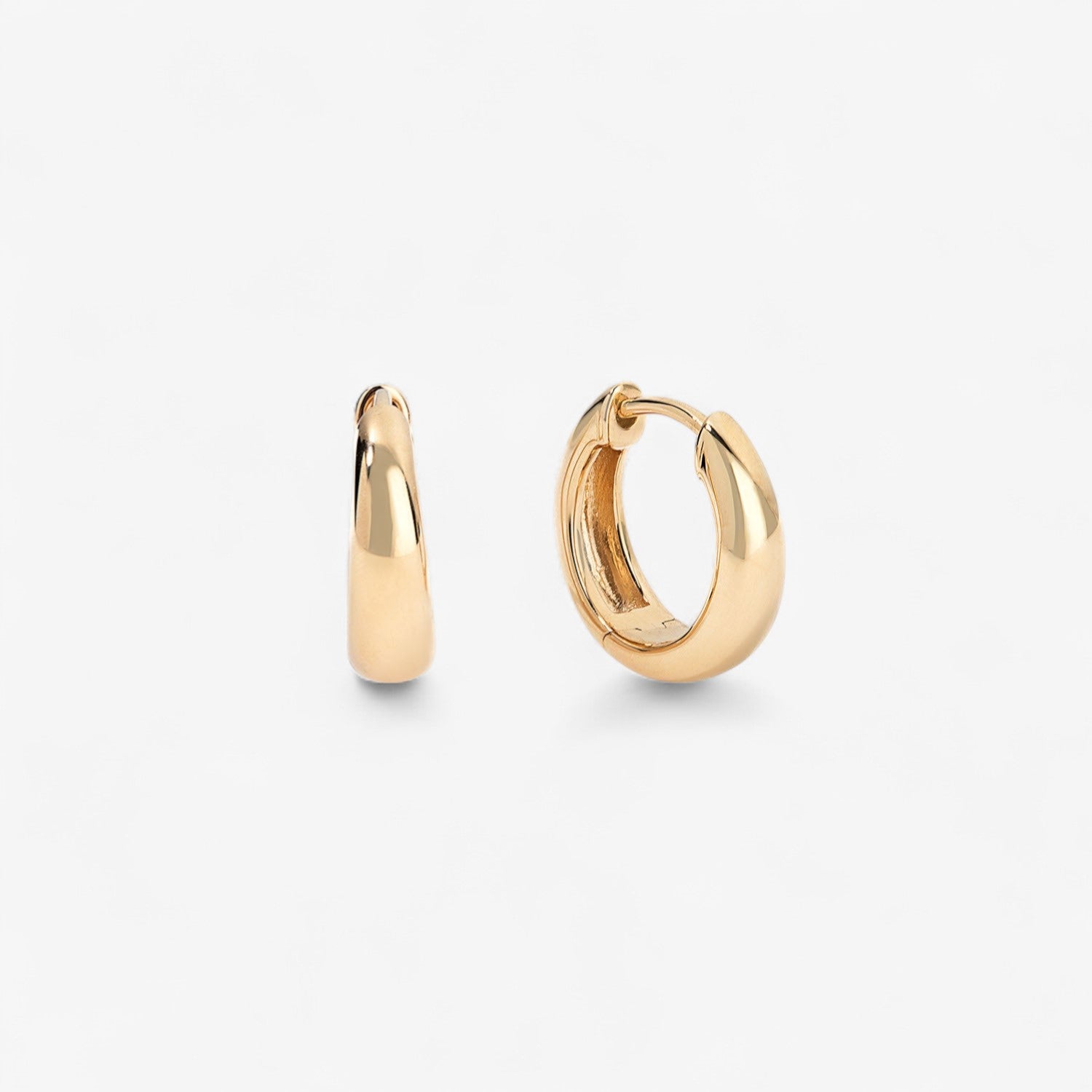 Sterling Silver Madison Domed Huggie in Vermeil