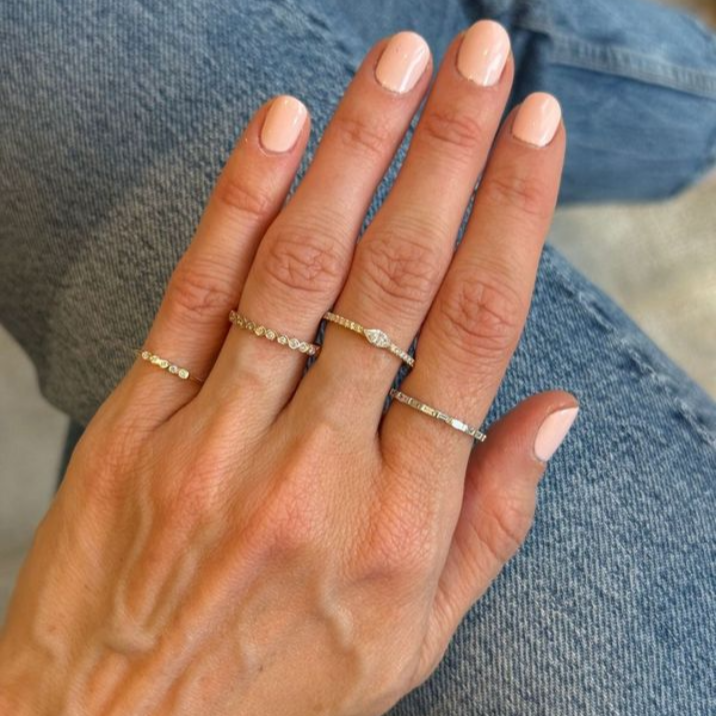 Vault Sale: Tiny Bezel Ring Yellow Gold Size 4