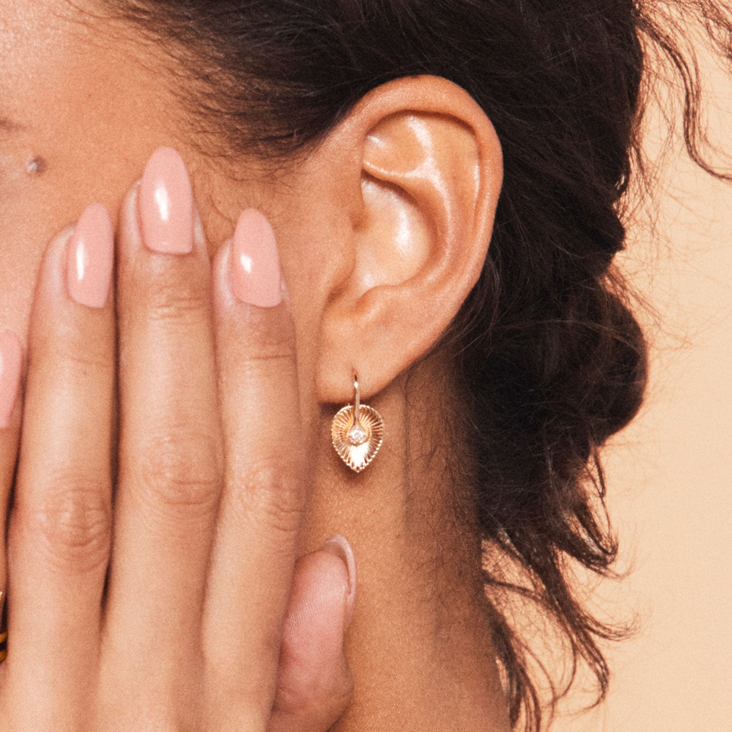 Vault Sale: Gold and Diamond Fluted Pear Earrings