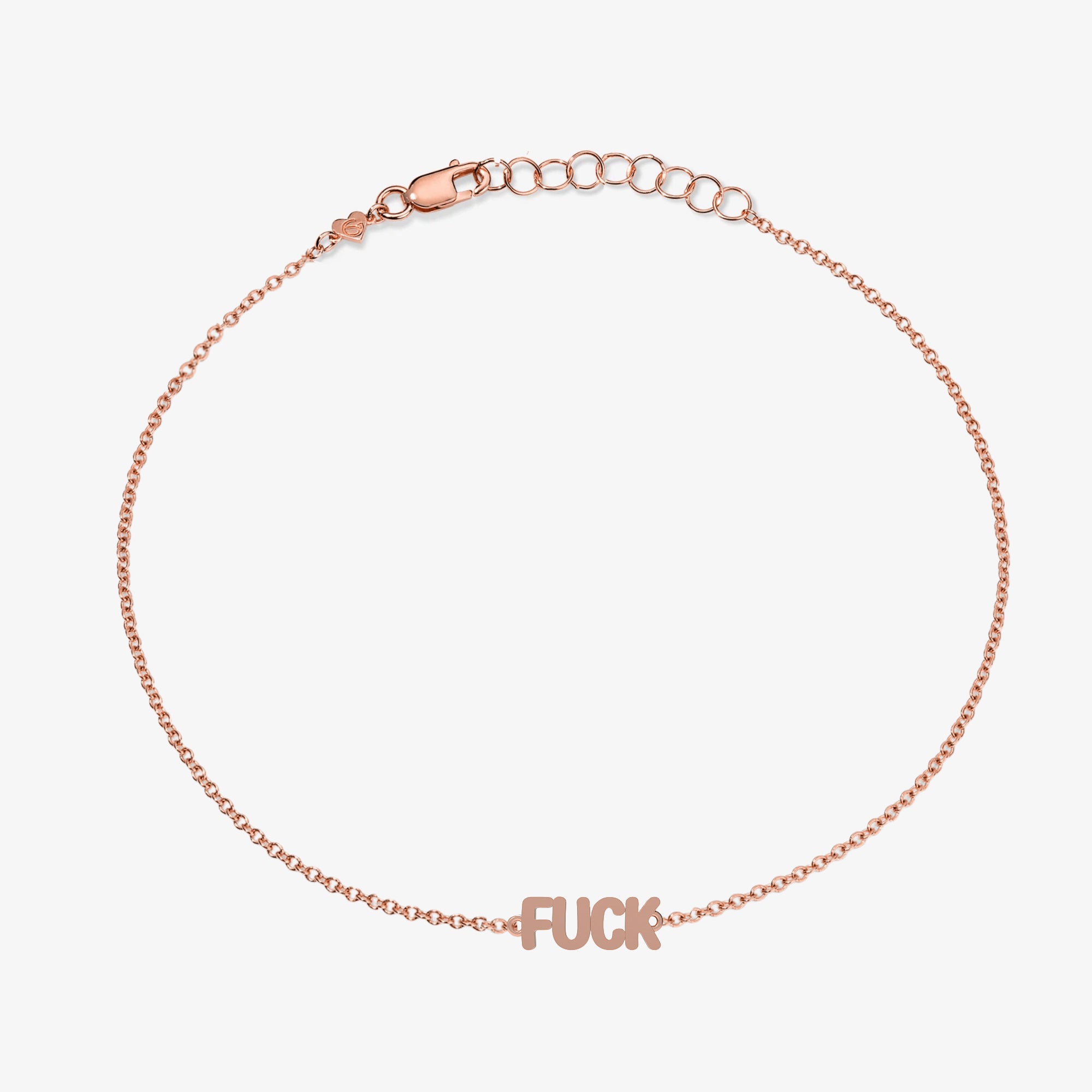 Bubble Talk Bracelet 14K Rose Gold FUCK