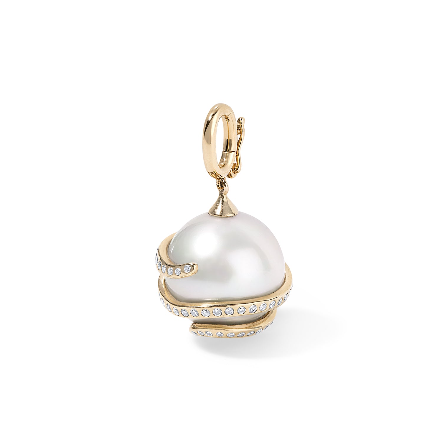 Pearl and Pave Charm