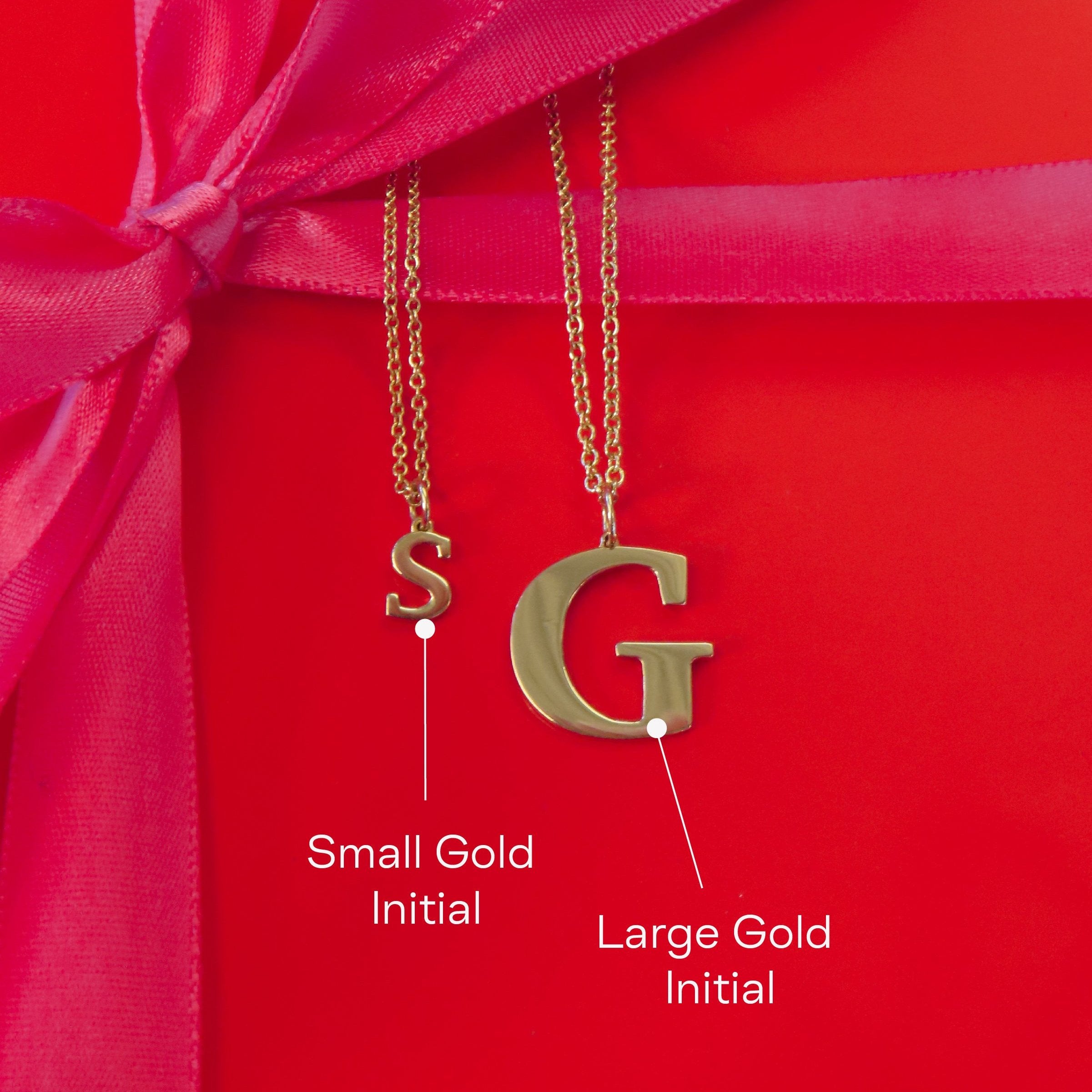 Large Gold Initial Pendant