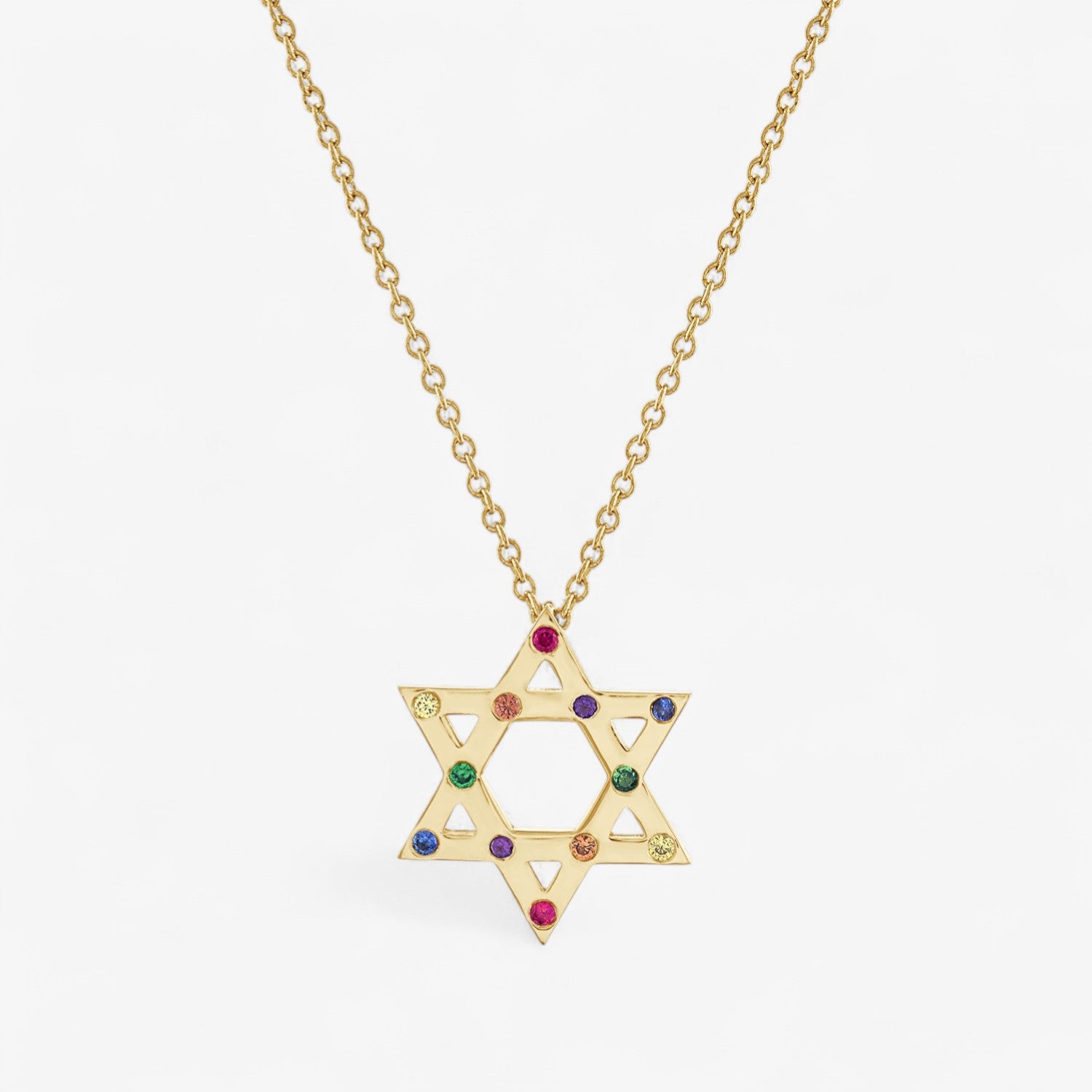 Scattered Rainbow Star of David