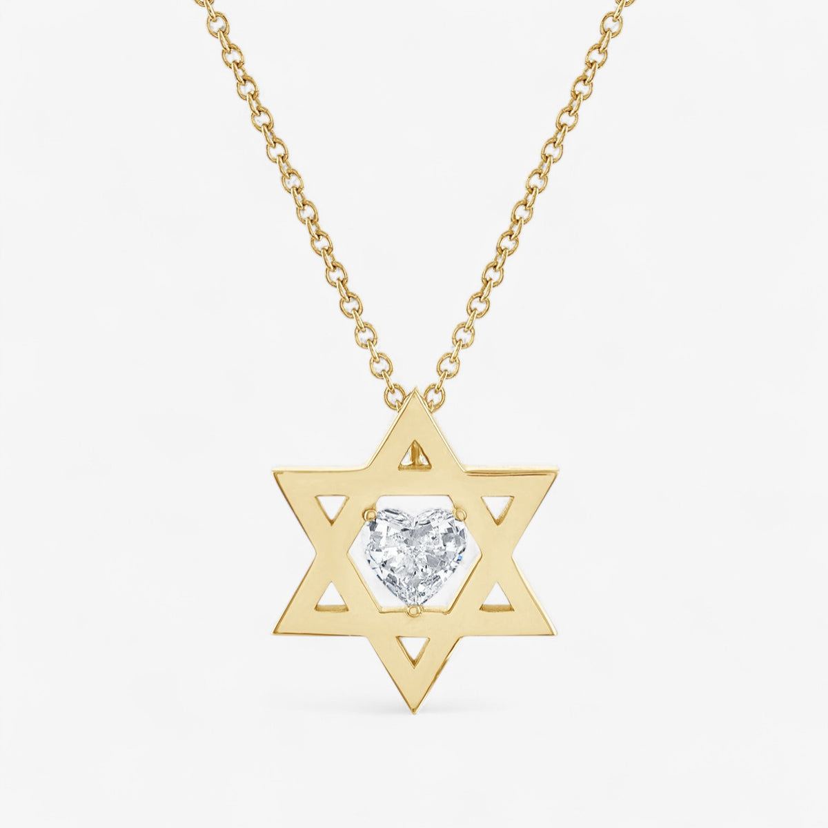 Token Floating Diamond Heart Star of David | Stephanie Gottlieb
