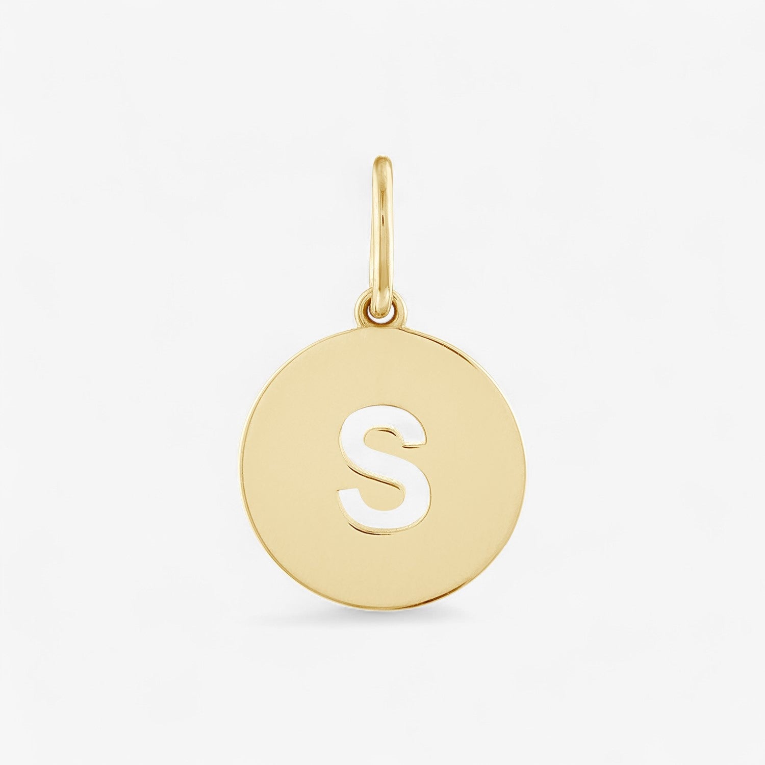 Round Initial Cutout Charm