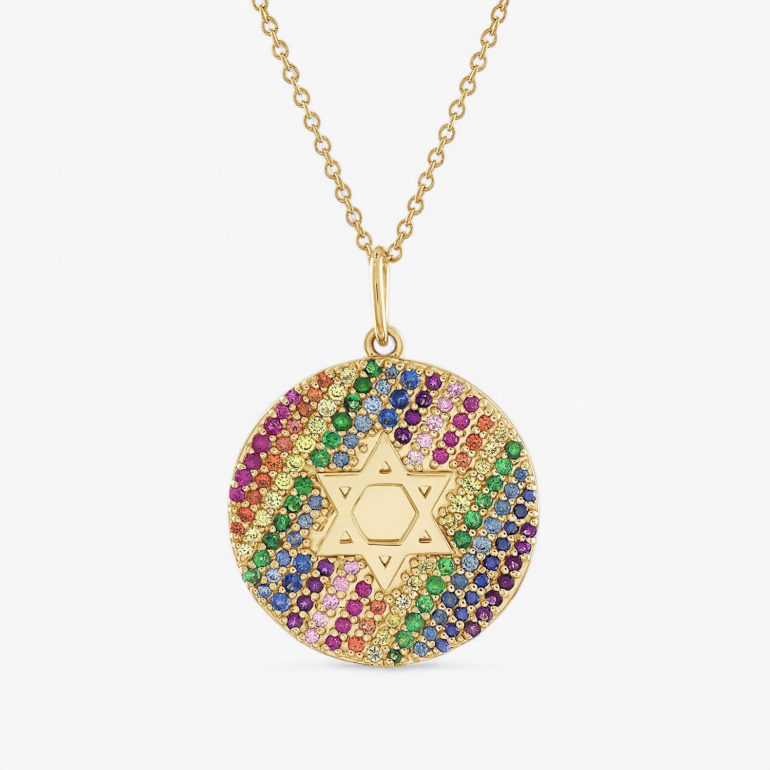 Rainbow Disc Star of David
