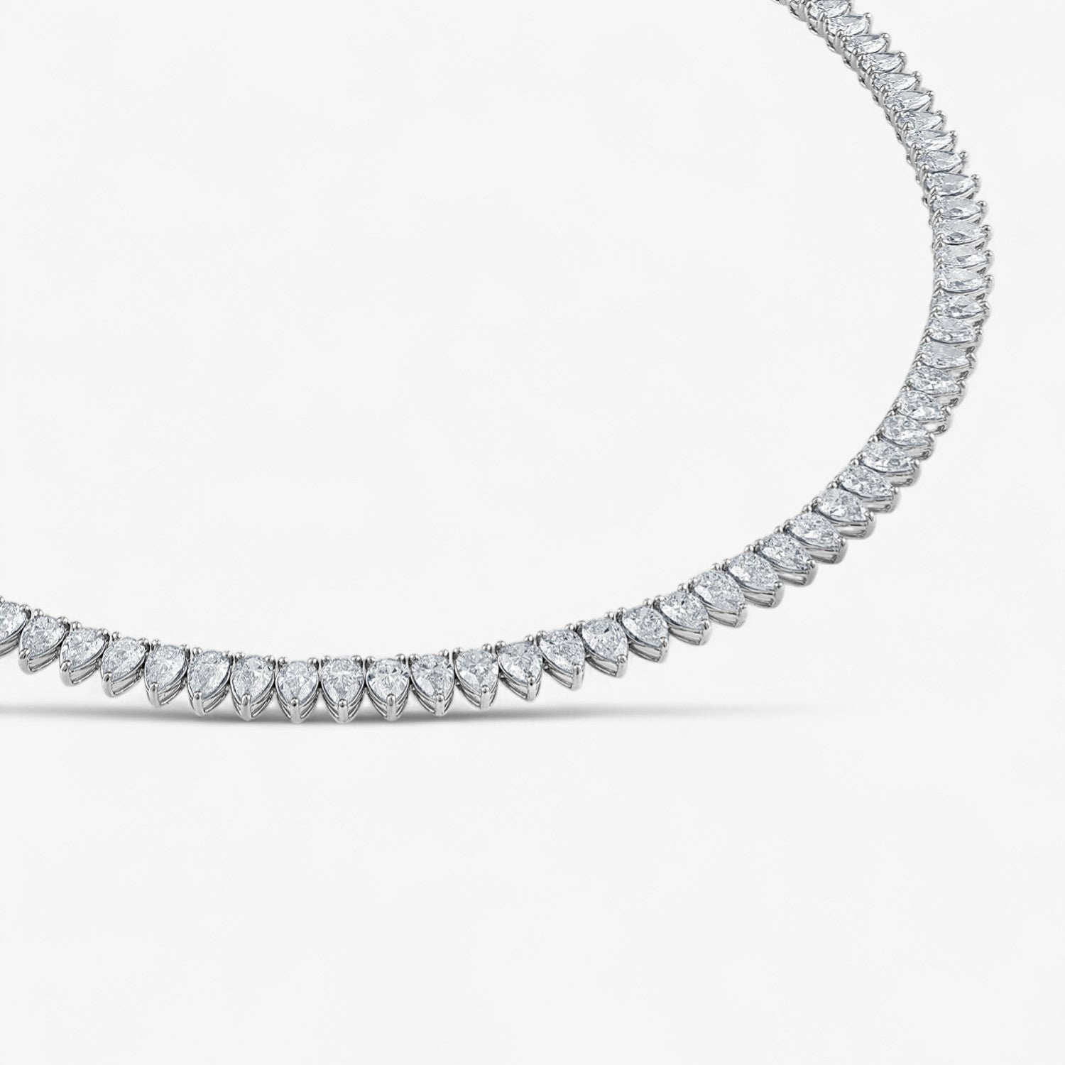 Pear Shape Diamond Riviera Necklace