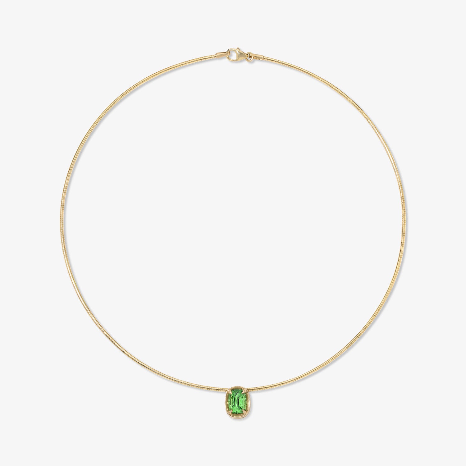 Margot Tsavorite Cushion Cut Necklace