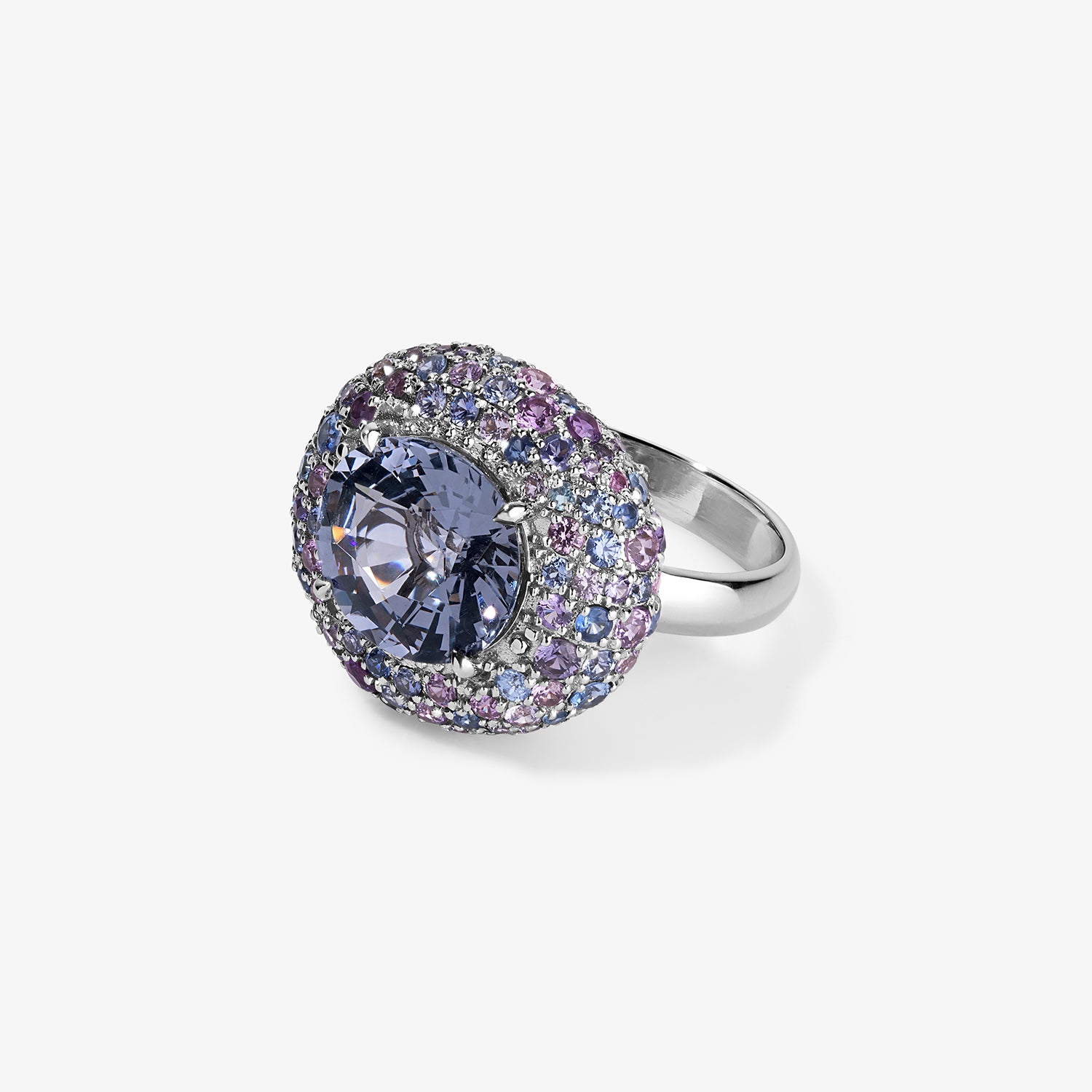 Candy Button Purple Spinel Bombe Ring