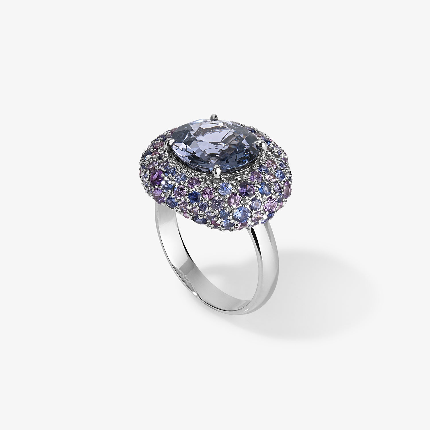 Candy Button Purple Spinel Bombe Ring
