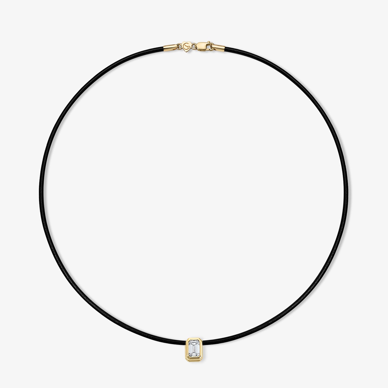 Margot Emerald Cut Diamond Necklace
