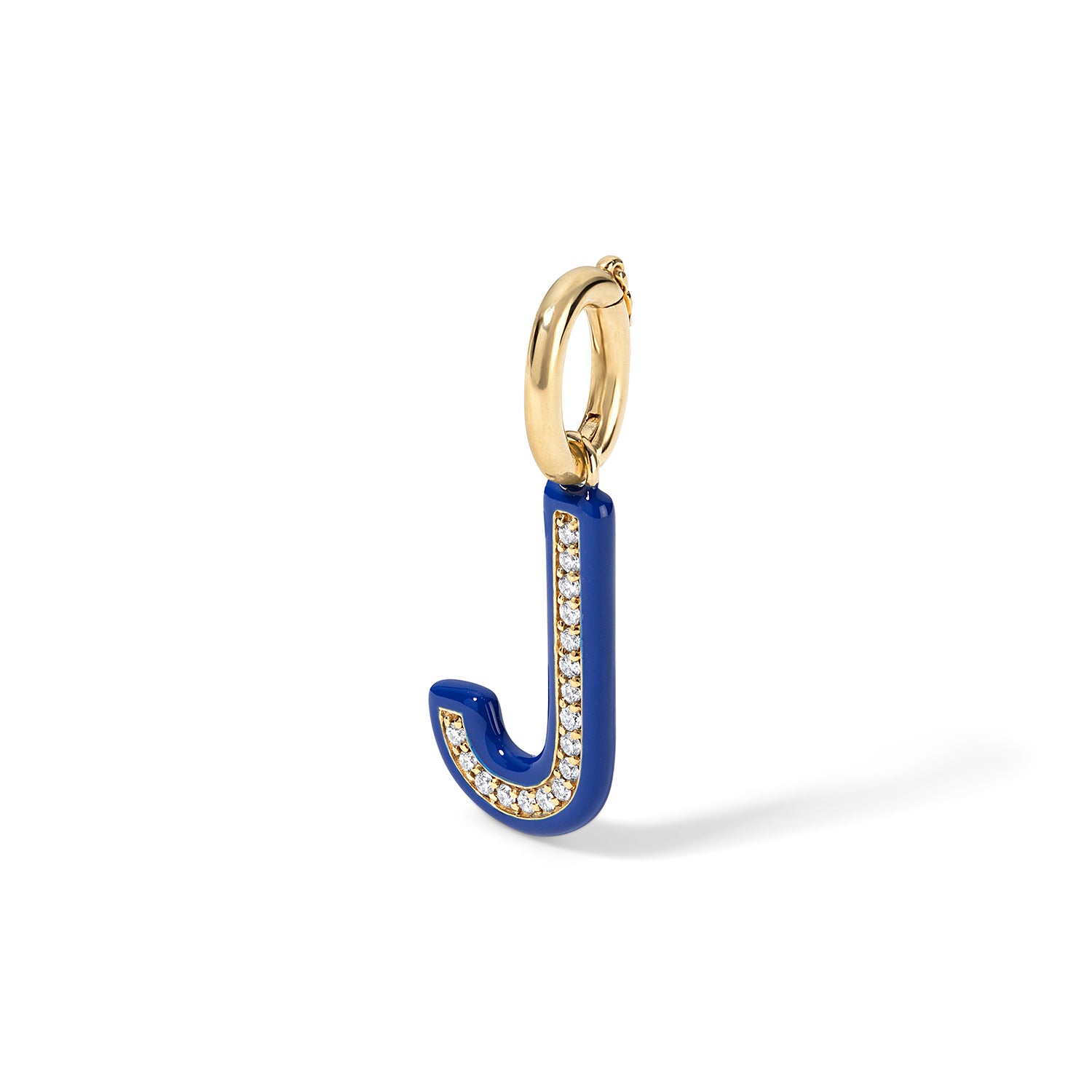 Enamel Pave Initial Charm