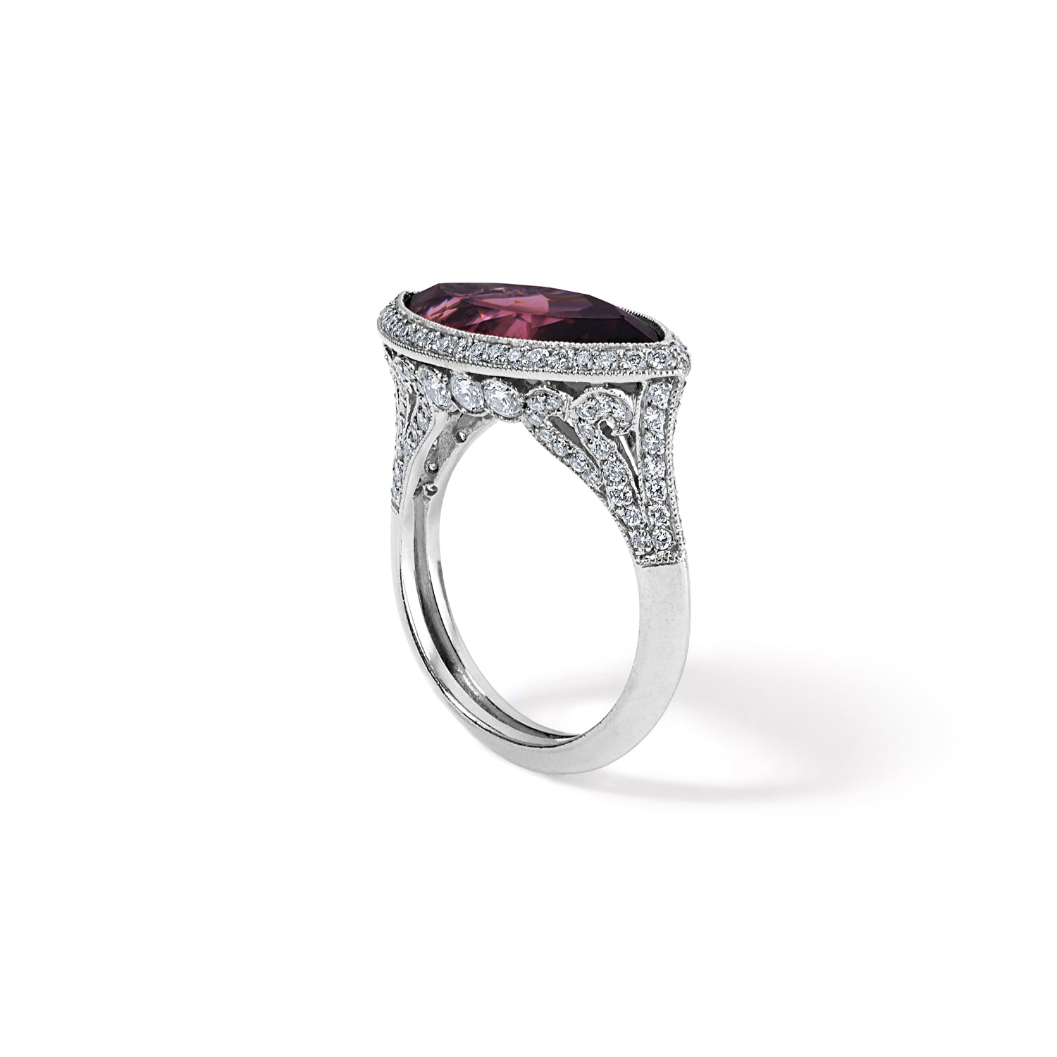 East-West Set Tourmaline Ring