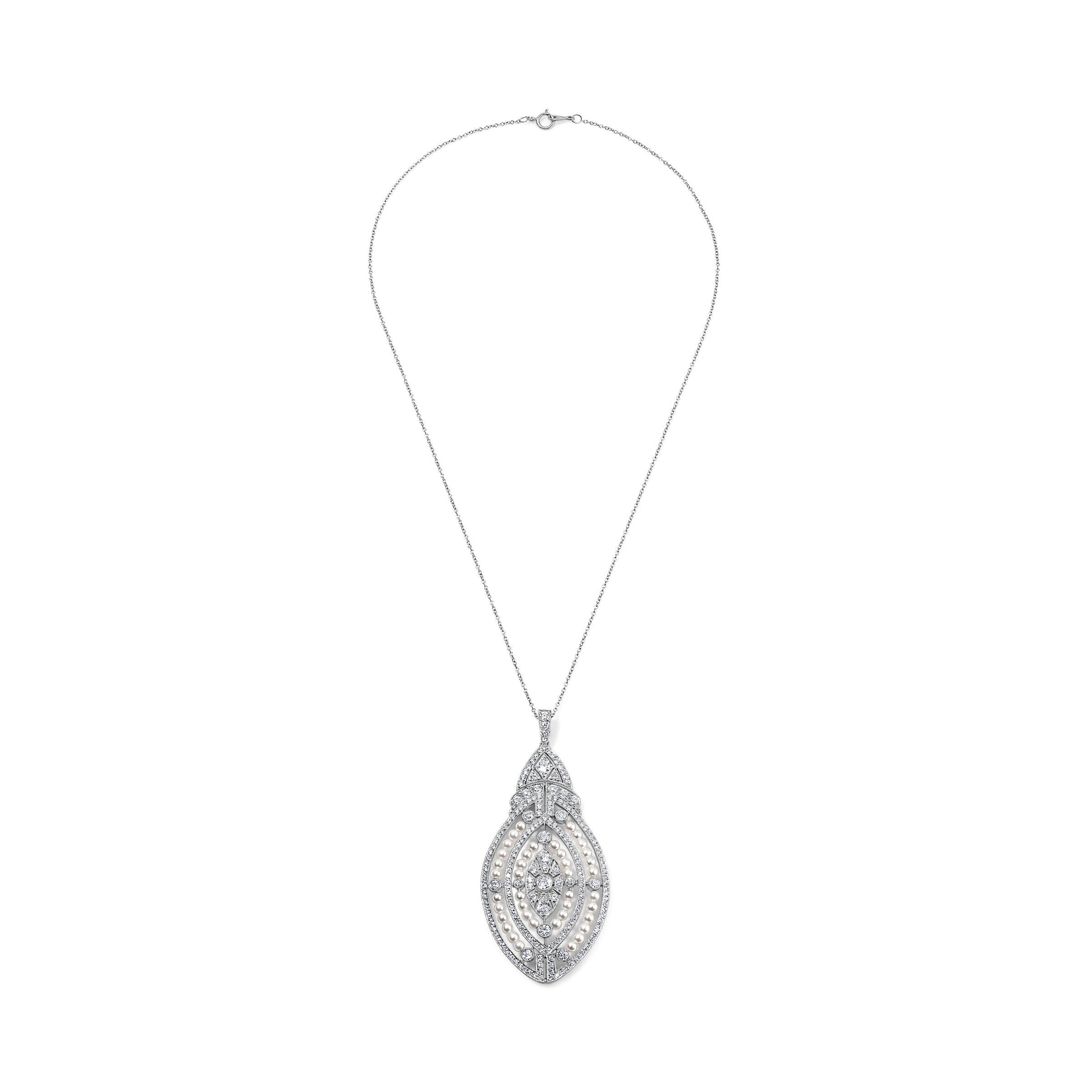 Diamond and Pearl Pendant