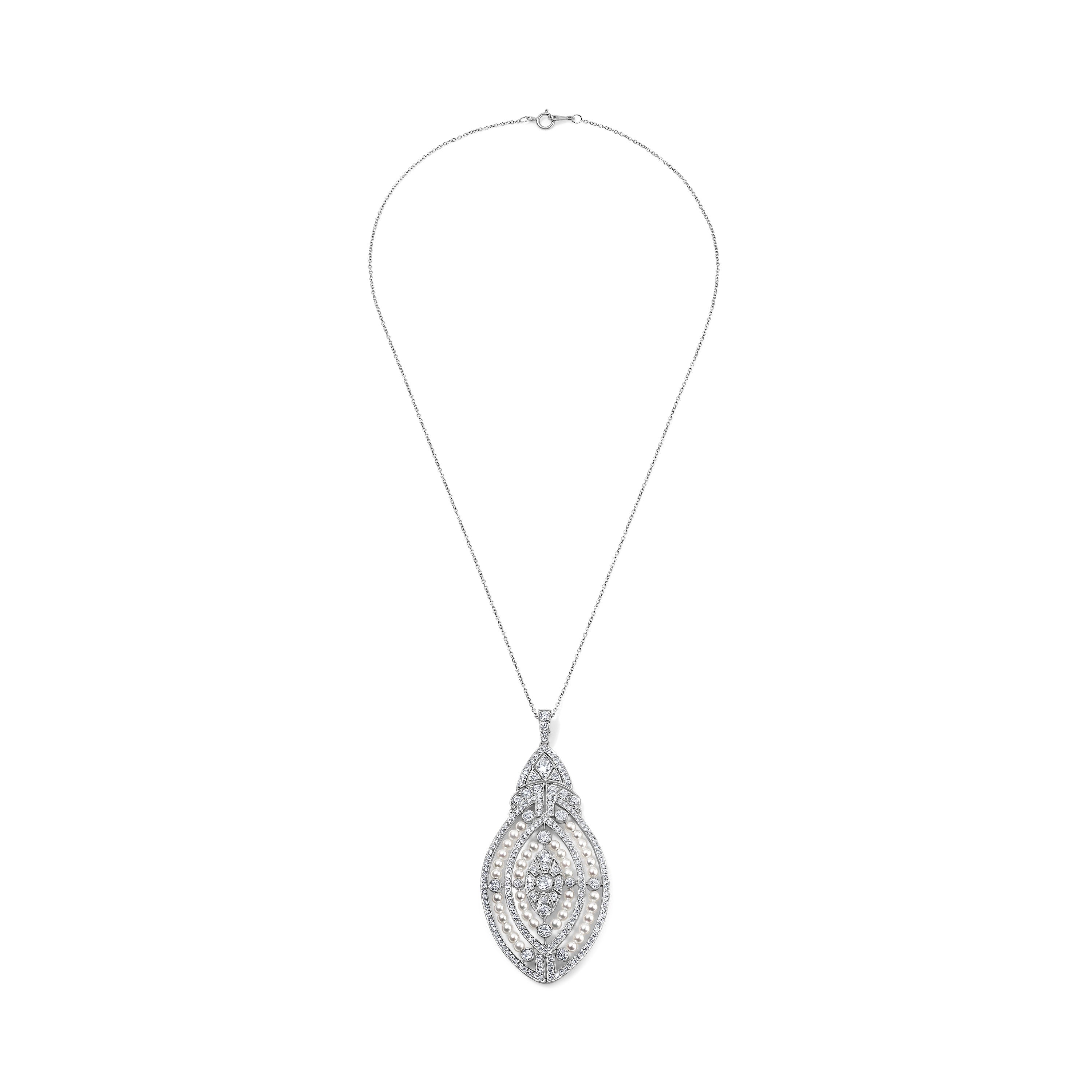 Diamond and Pearl Pendant