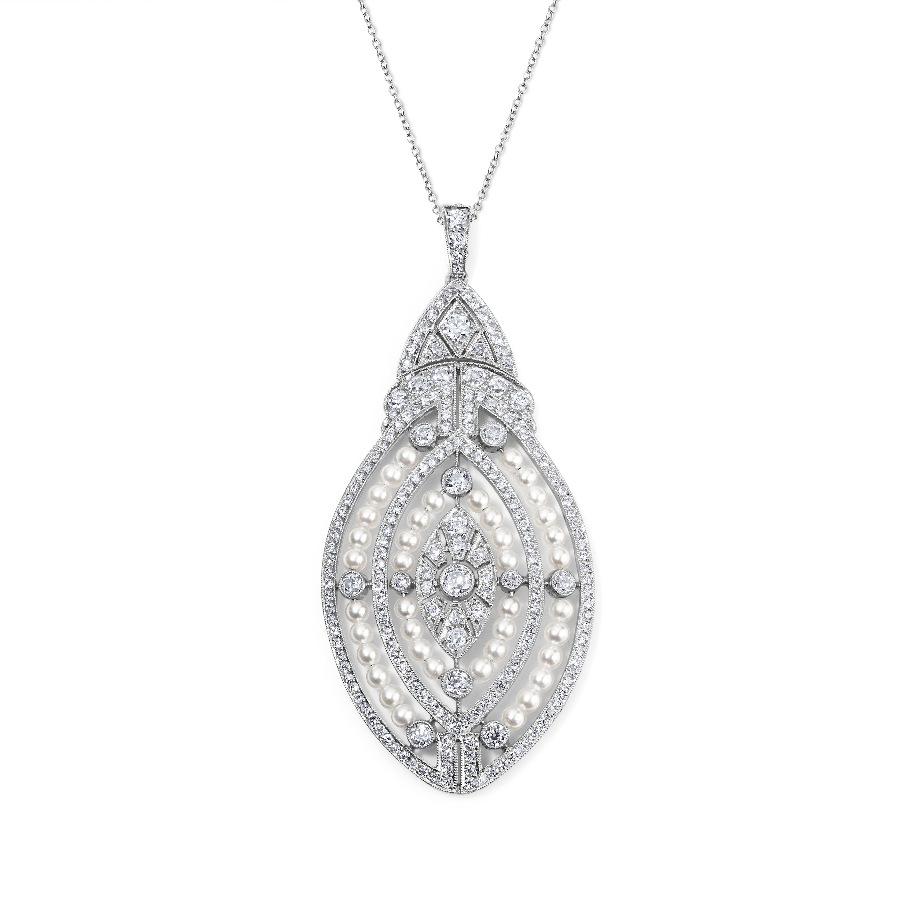 Diamond and Pearl Pendant