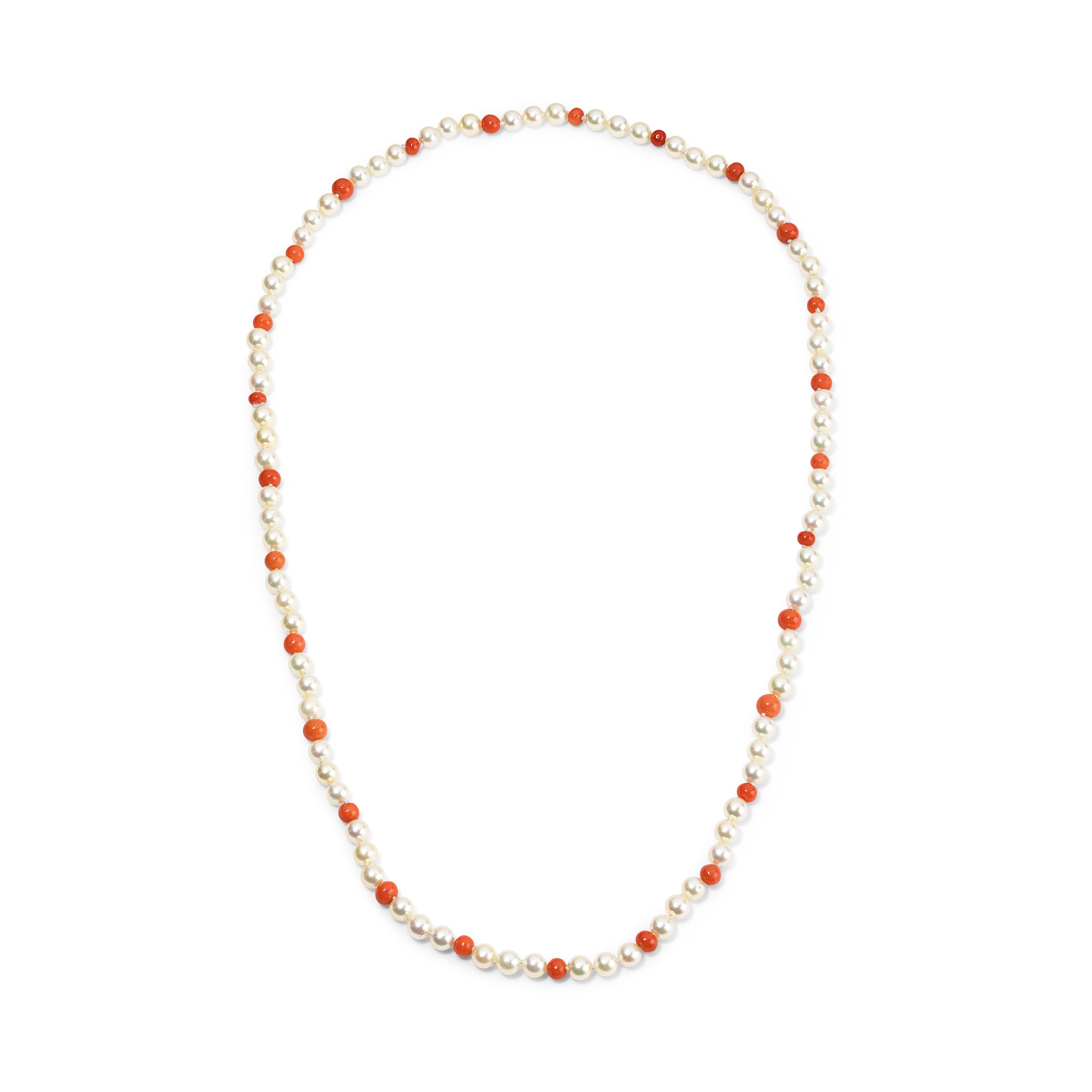 Pearl and Coral Necklace