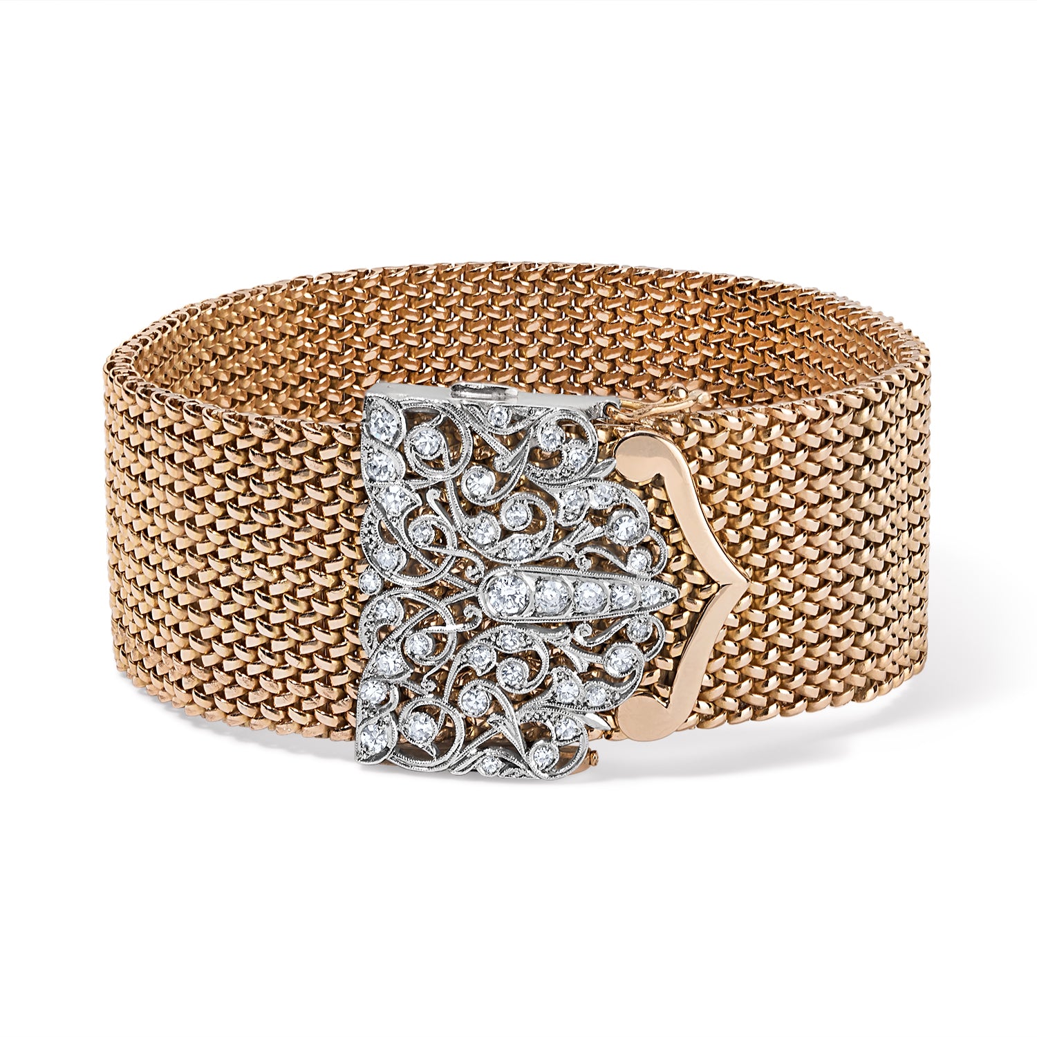 Diamond Clasp Belt Buckle Bracelet