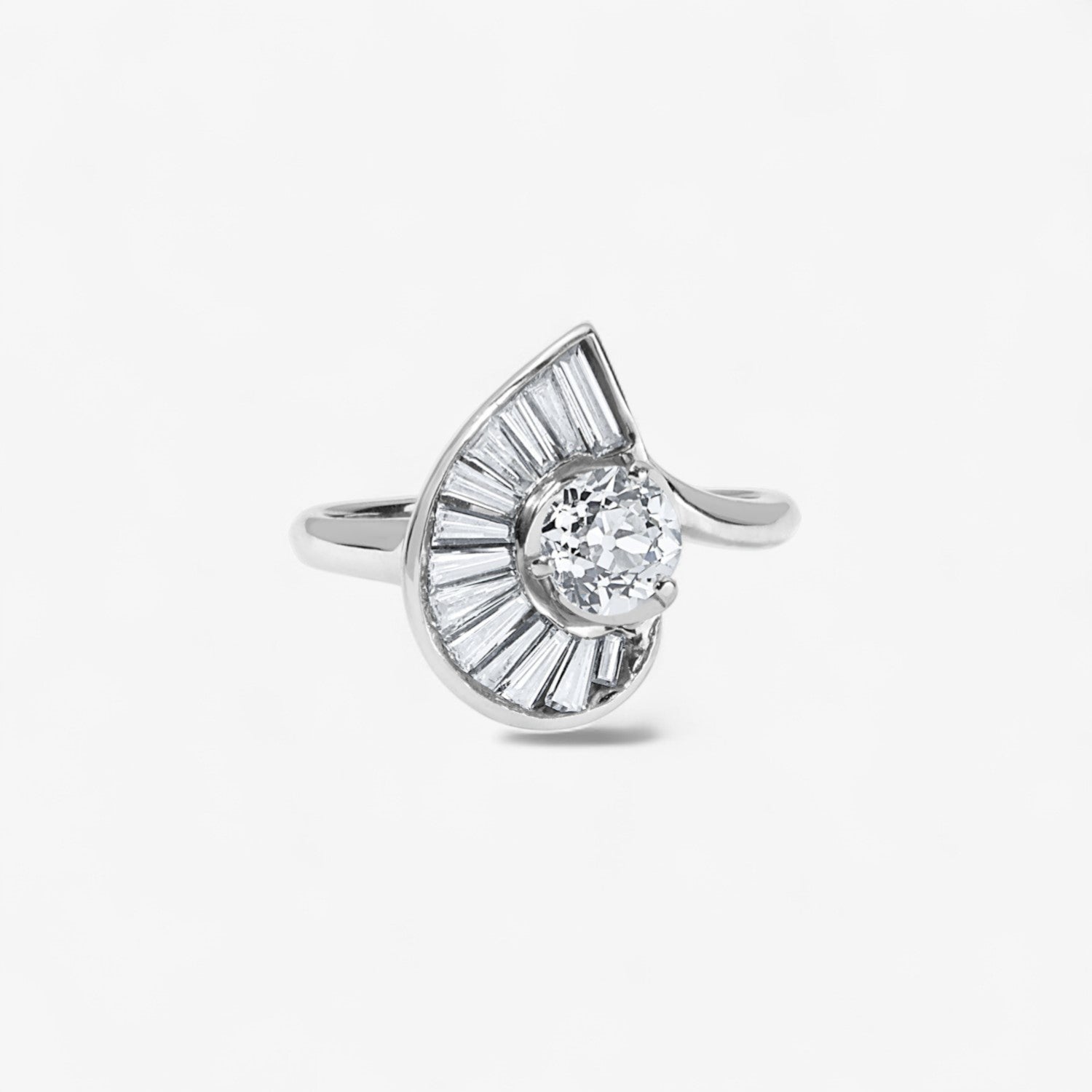 Old Mine Center Ballerina Ring