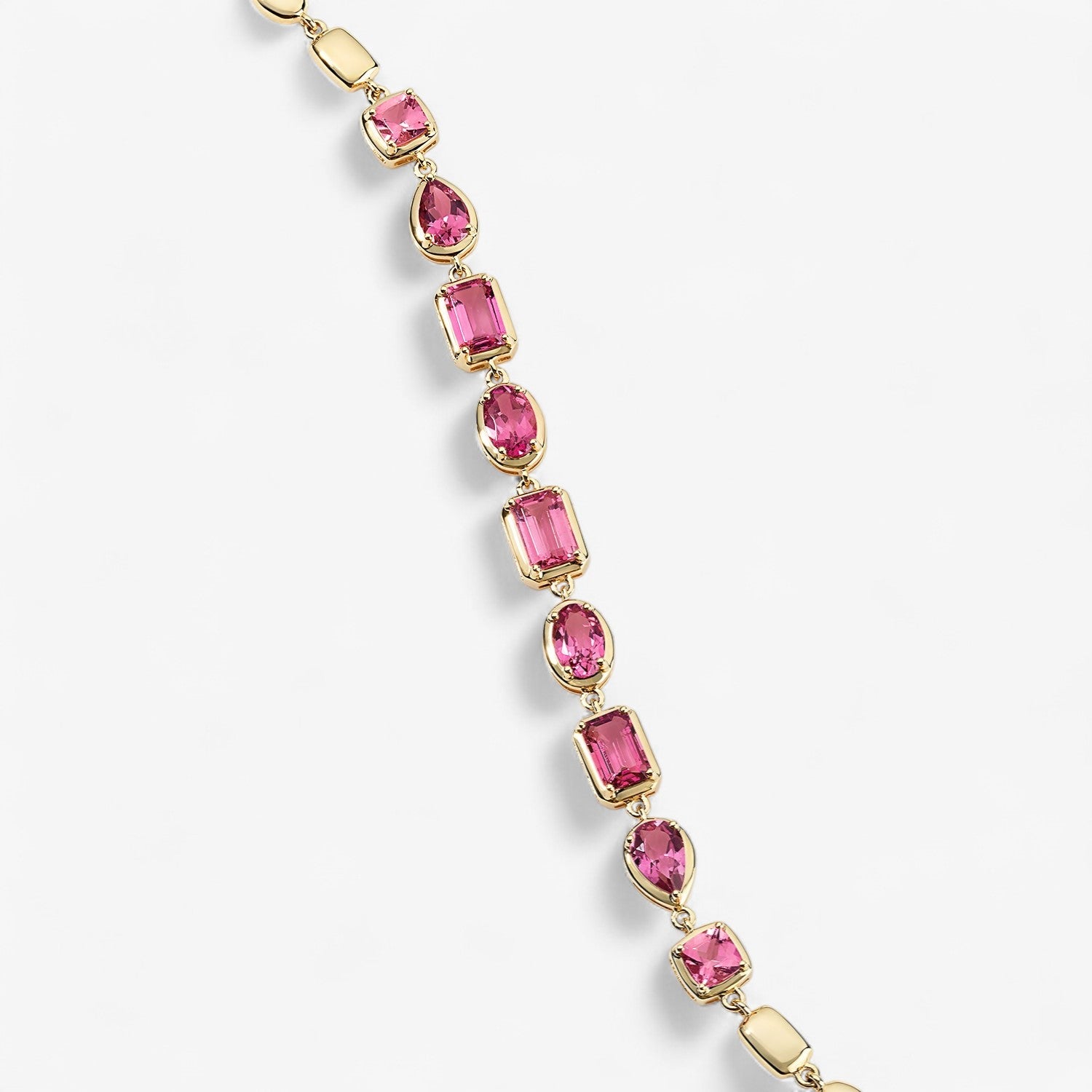 Gemma Pink Tourmaline Multi Shape Bracelet