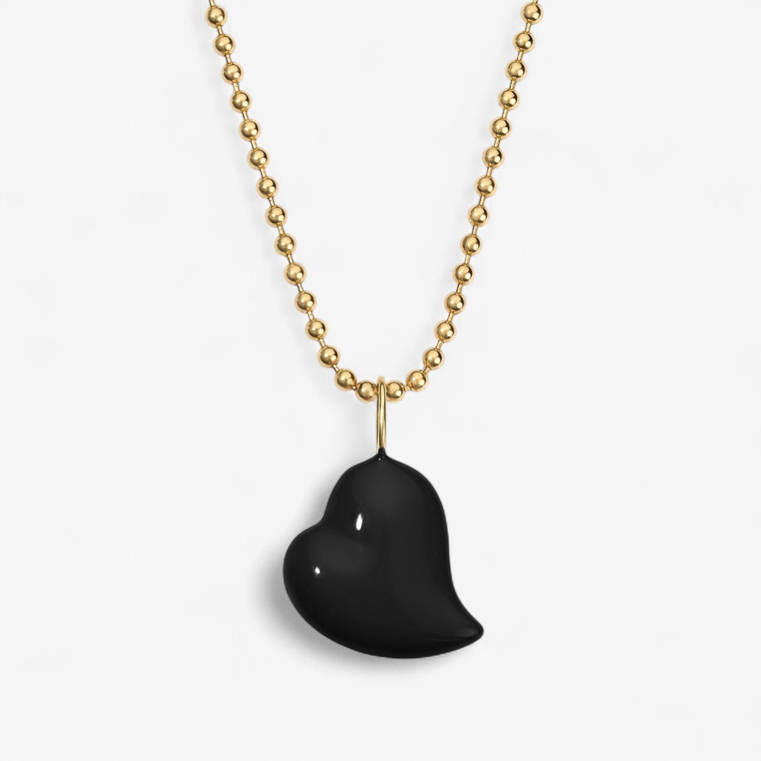 Poppy Enamel Small Heart Pendant