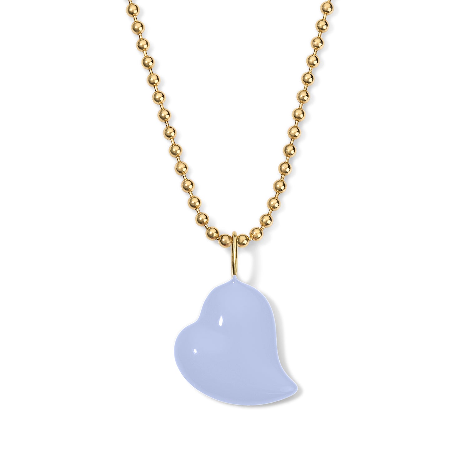 Poppy Enamel Small Heart Pendant