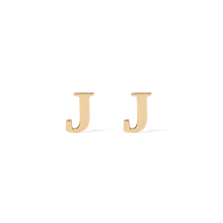 Small Gold Initial Stud