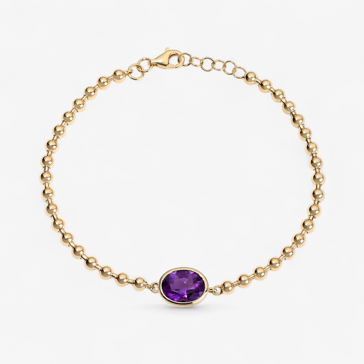 Gemma Bezel Oval Chain Bracelet