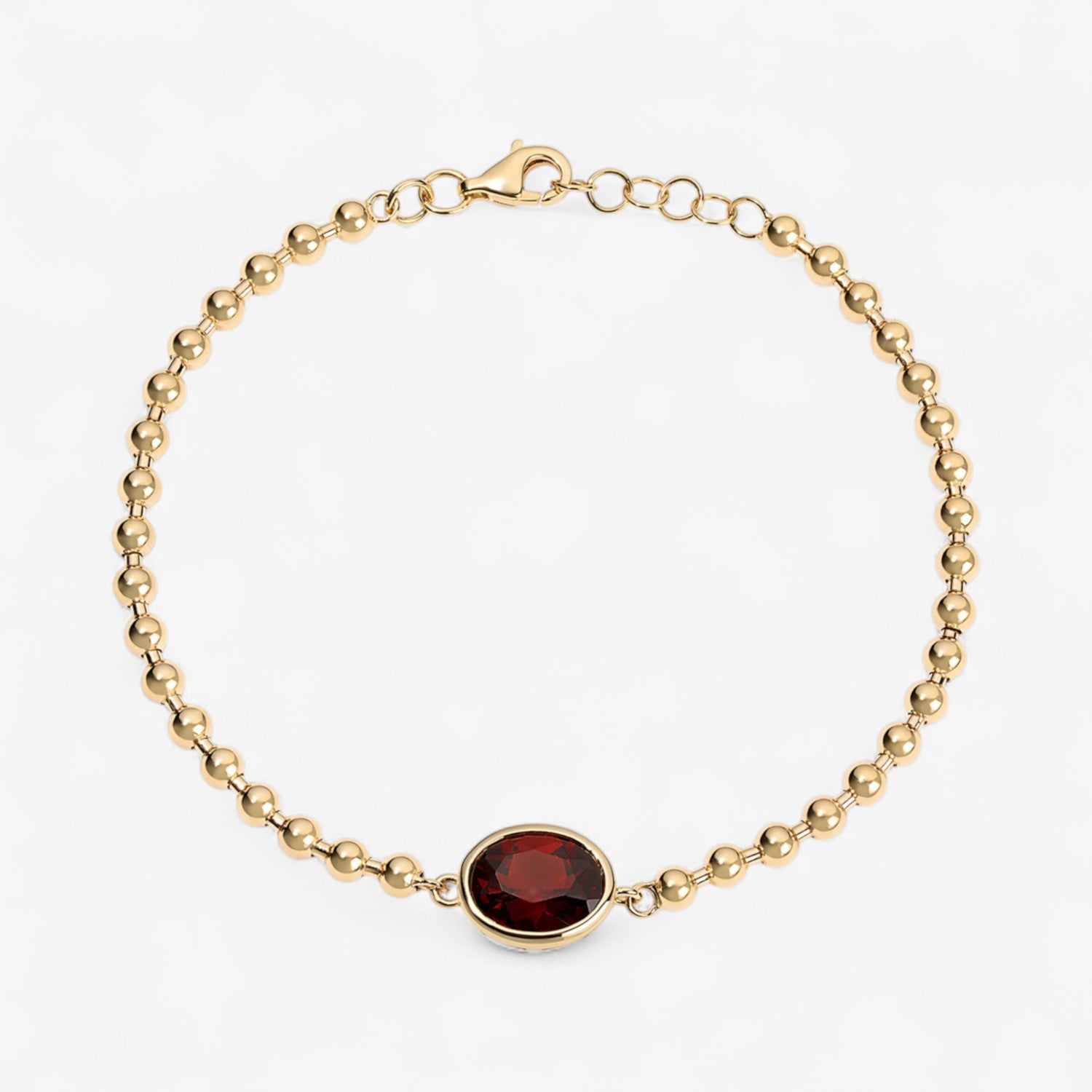 Gemma Bezel Oval Chain Bracelet