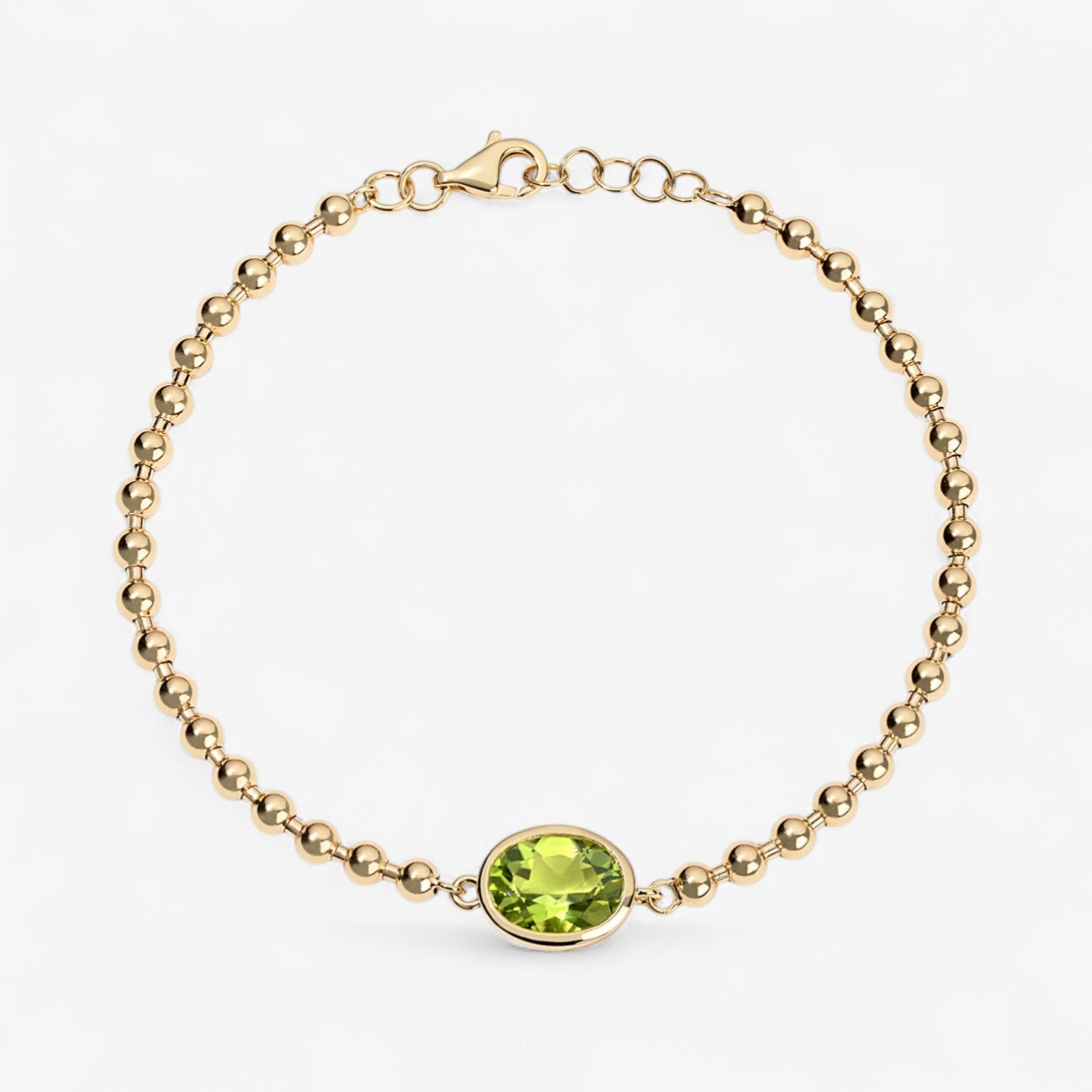Gemma Bezel Oval Chain Bracelet