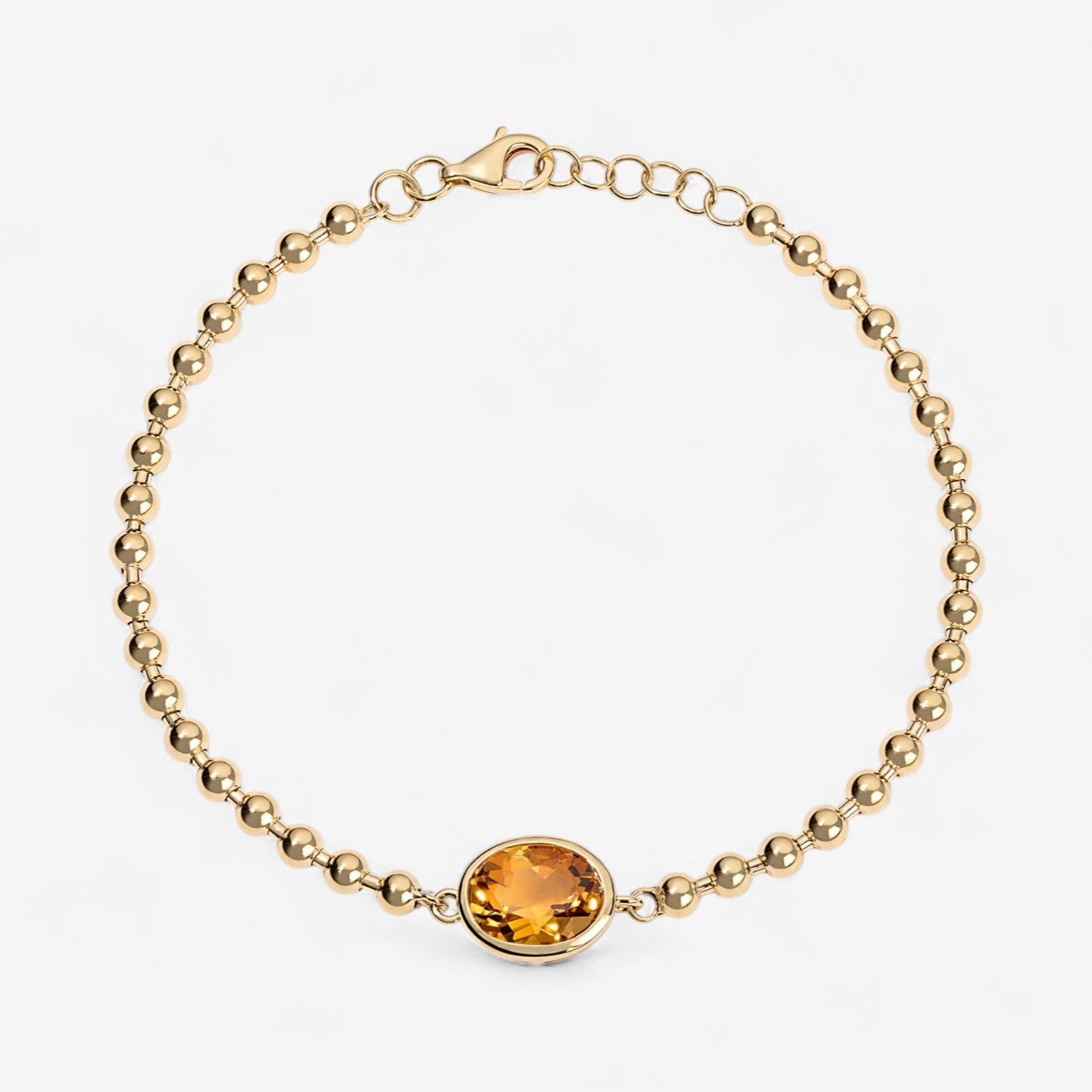 Gemma Bezel Oval Chain Bracelet