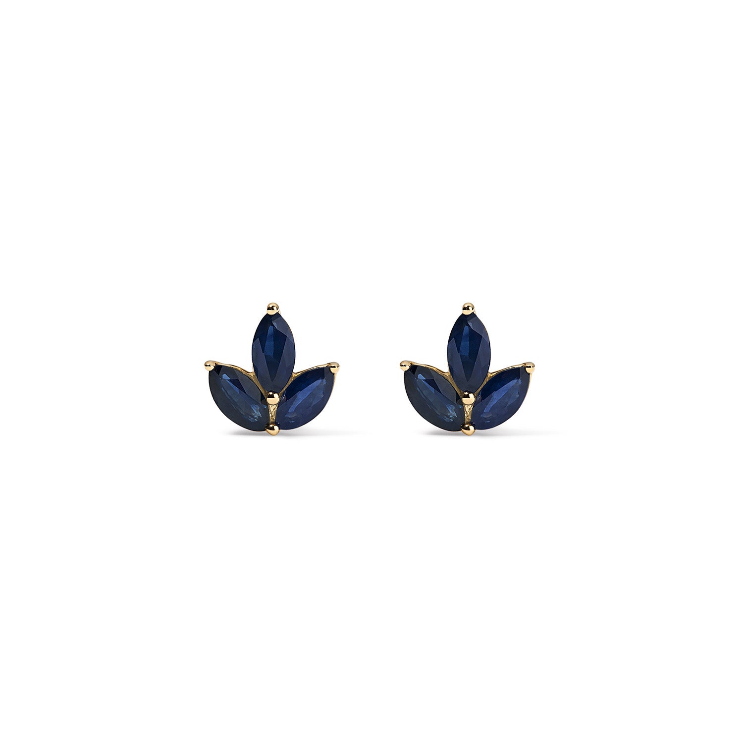 Blue Sapphire Marquise Studs