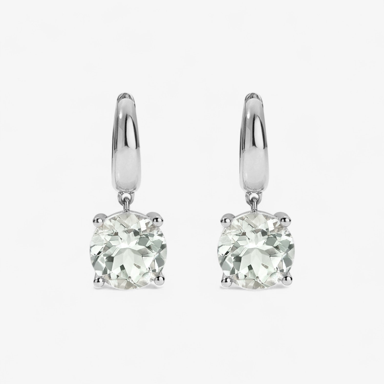 Madison Green Amethyst Drop Huggies