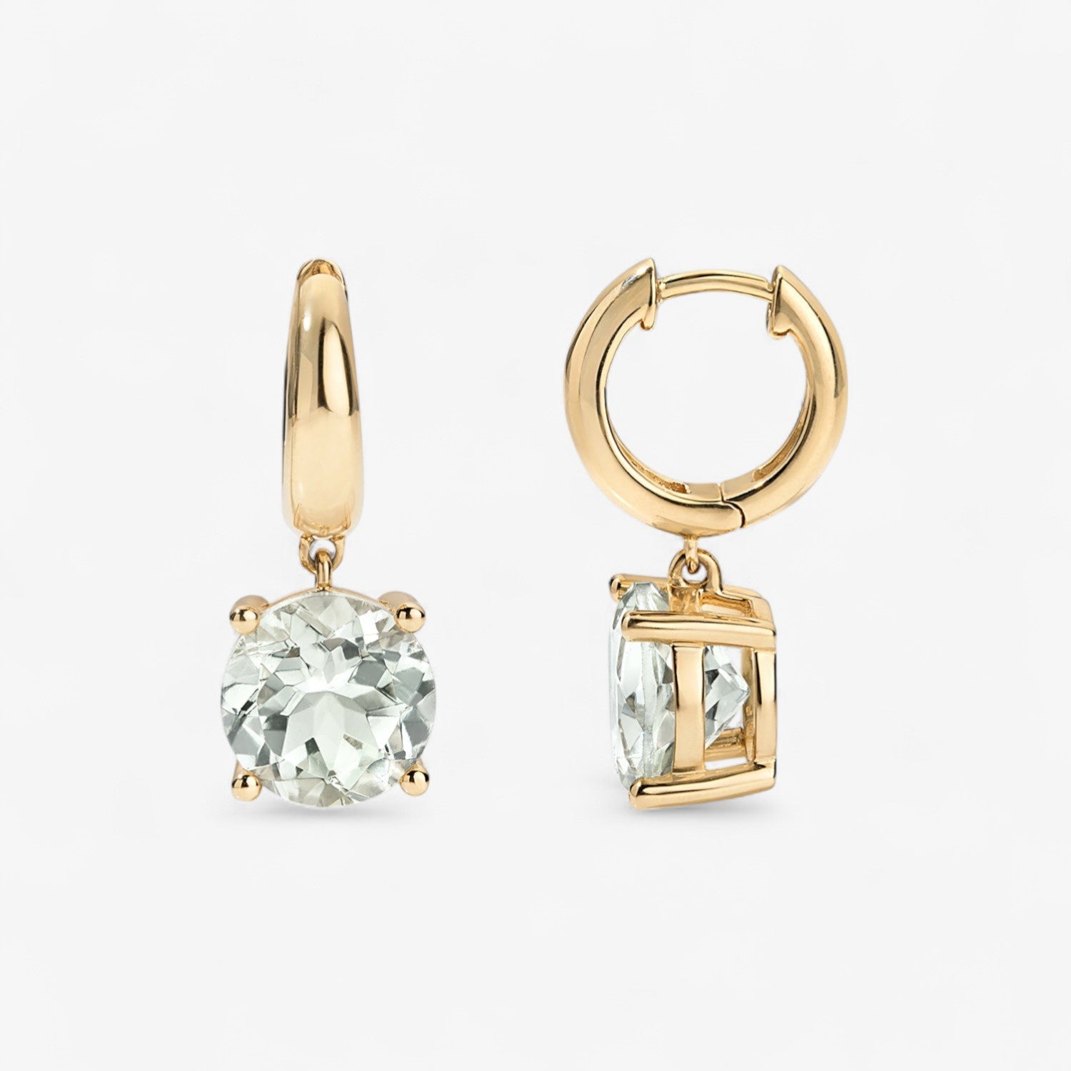 Madison Green Amethyst Drop Huggies
