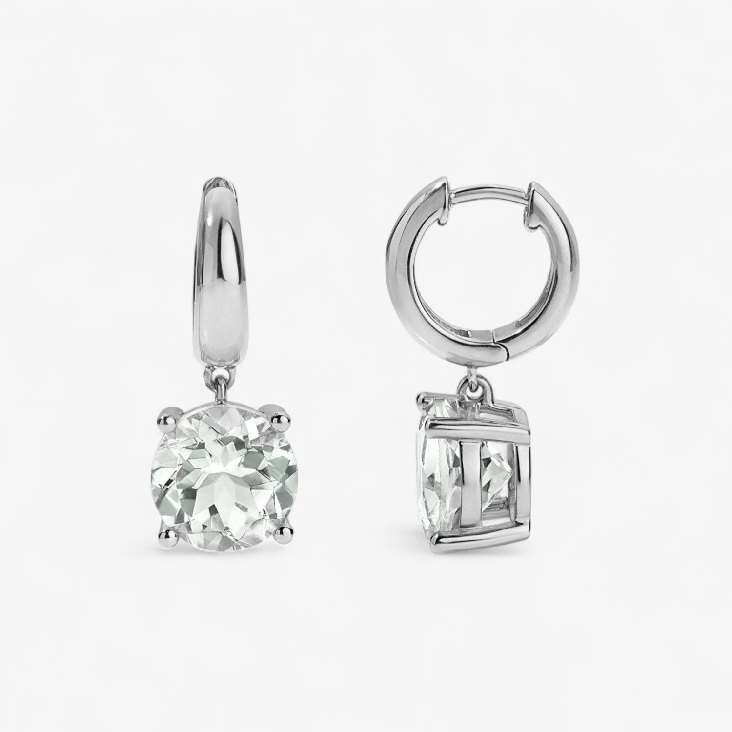 Madison Green Amethyst Drop Huggies