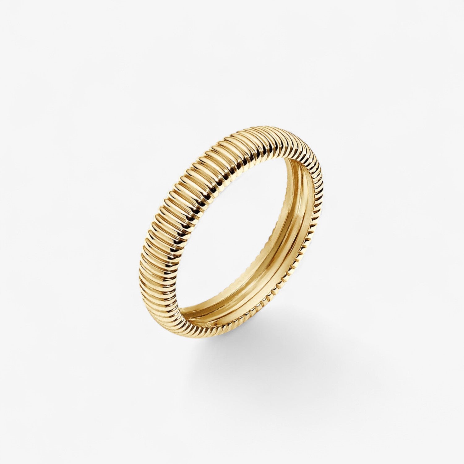 Gold Ridged Ring