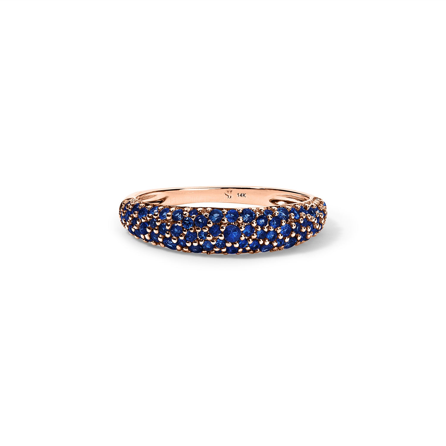 Blue Sapphire Pave Stack Ring