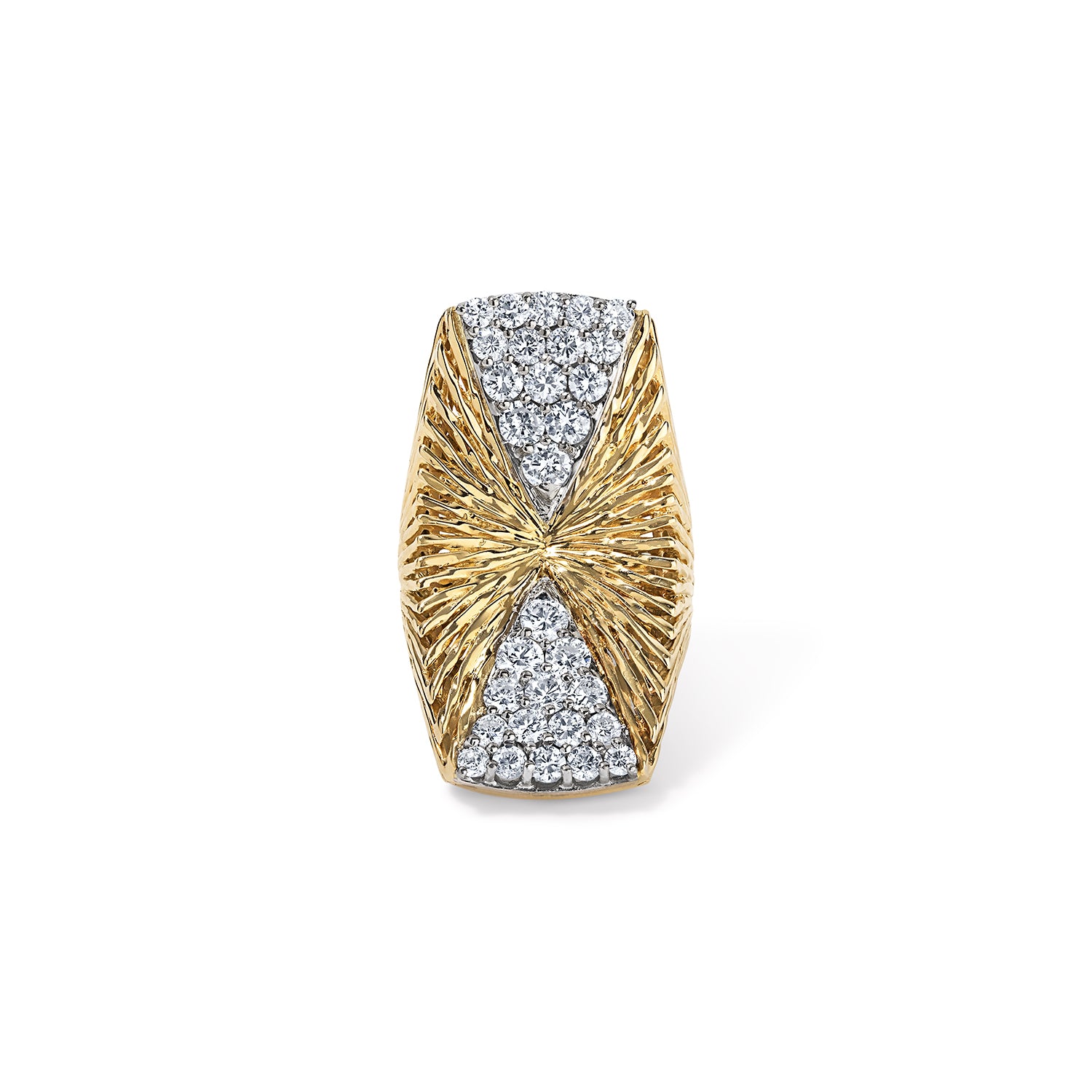 Kutchinsky Ring with Pave Diamonds