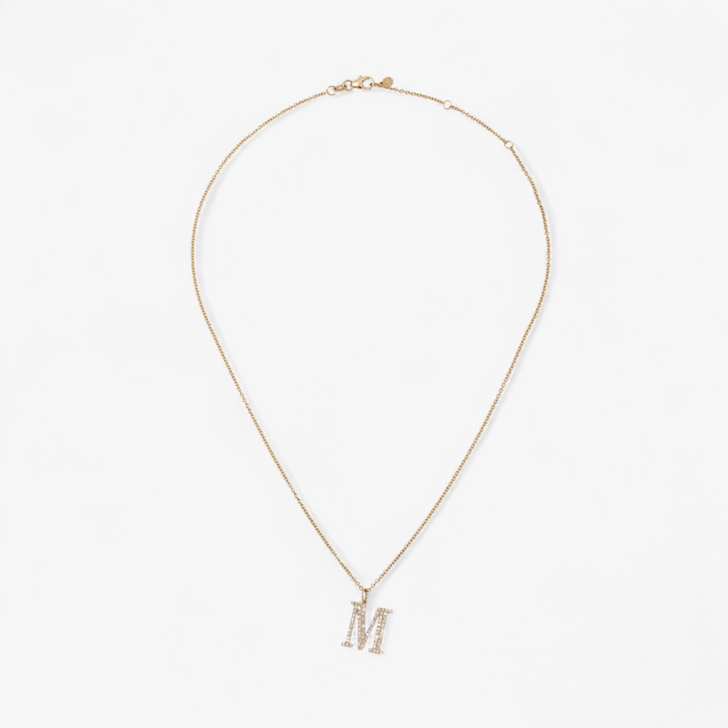 Large Pave Initial Pendant